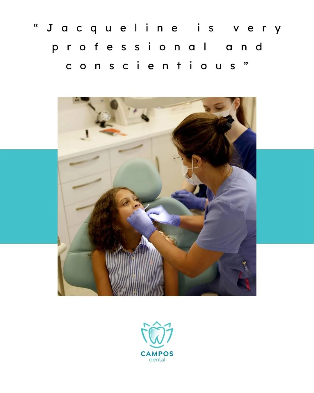 "My family have been with Campos Dentist Clinic around 3 years. Jacqueline is very professional and conscientious when she is treating her patients. She is very up to date with her skills. Last Friday, I had my wisdom tooth removed. I felt no pa
