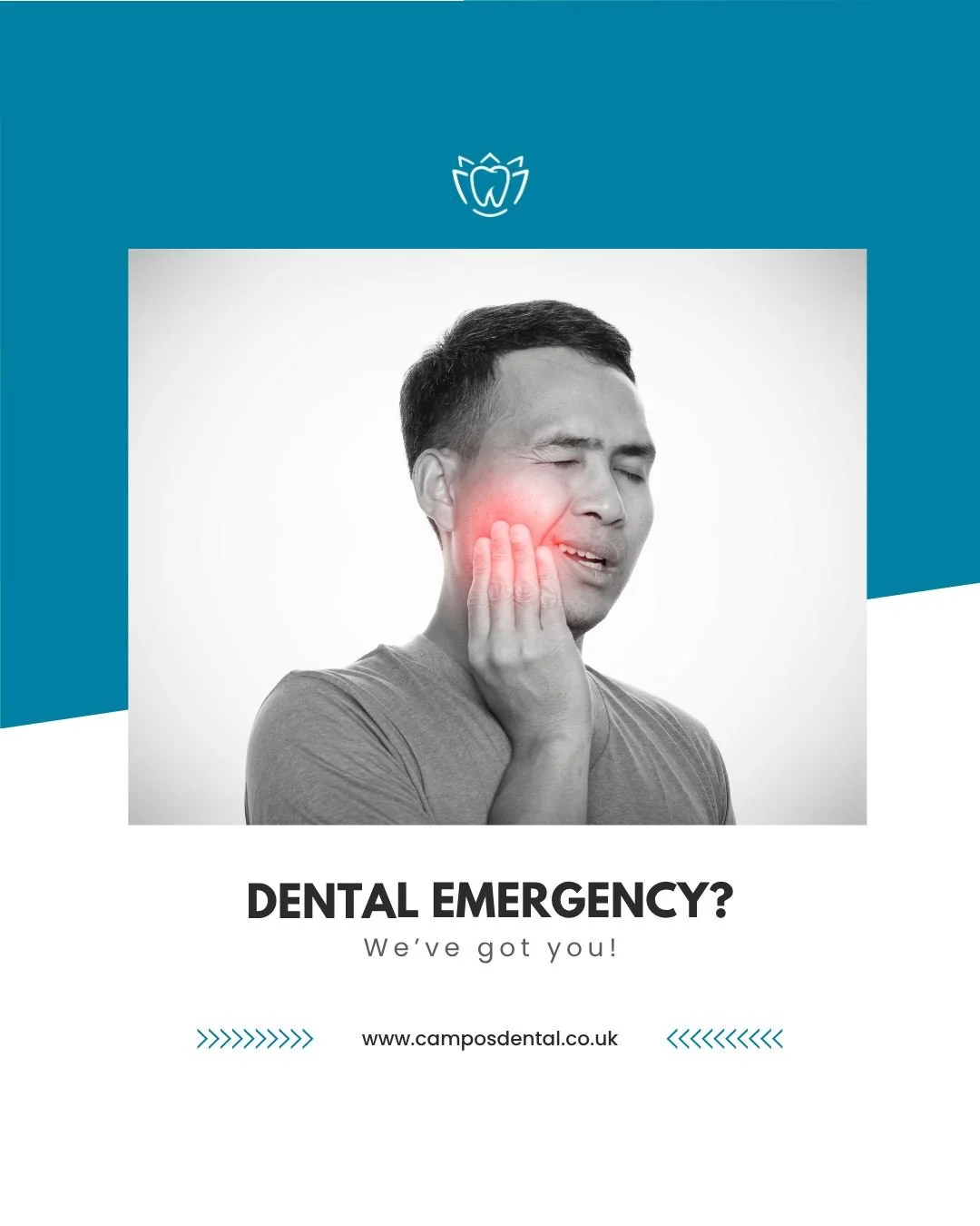 At Campos Dental in Edgware, we offer same‑day appointments and fast, expert care when you need it most &mdash; from sudden toothaches and broken teeth to lost fillings and infections. 

Don&rsquo;t wait and see if it gets worse. Call us now and we&r