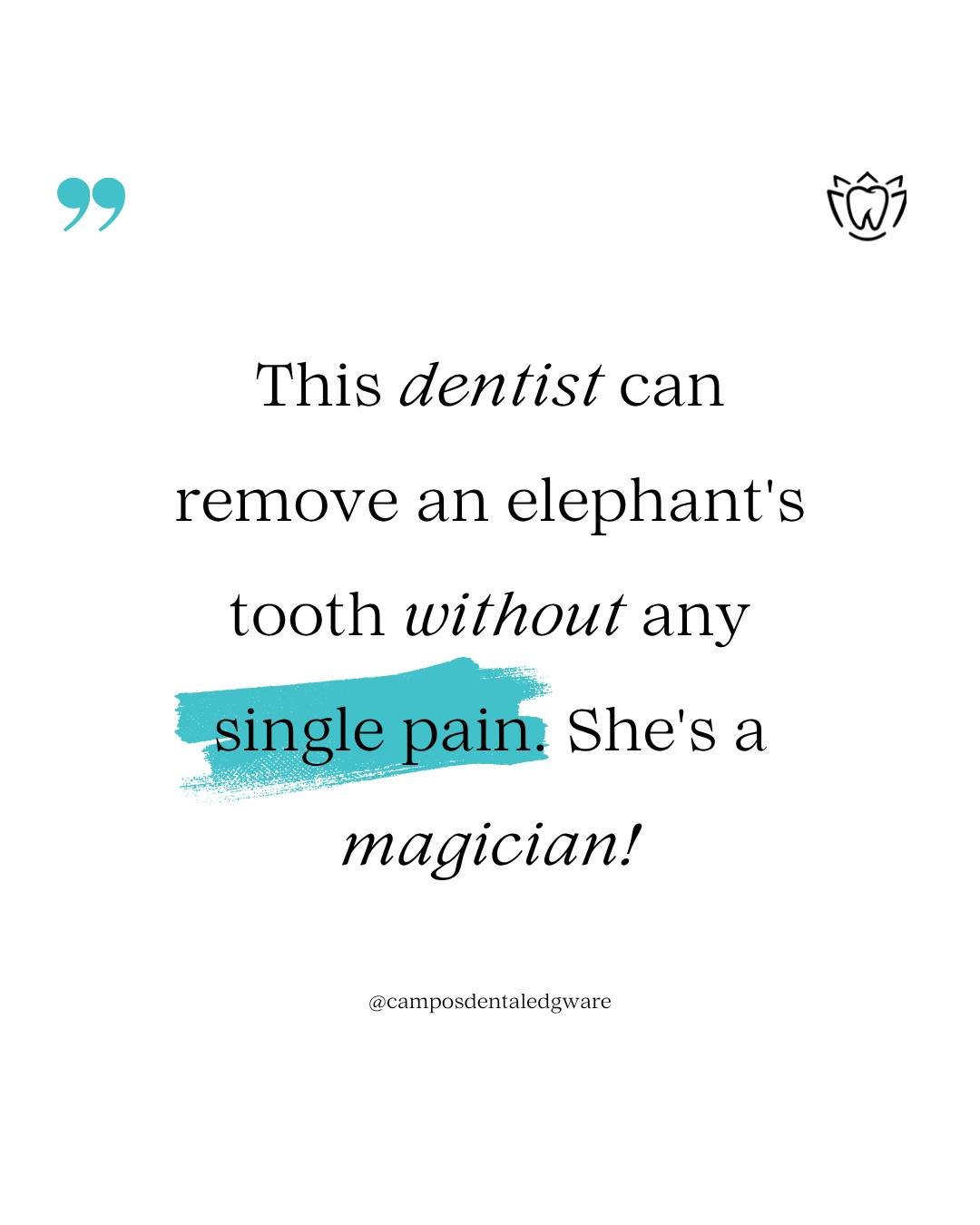 Thank you for your kind review - you made us smile! We're so glad our 'magician' could make your visit completely pain-free. We'll keep the magic ready for your next appointment!

#CamposDental #EdgwareDentist #toothremoval