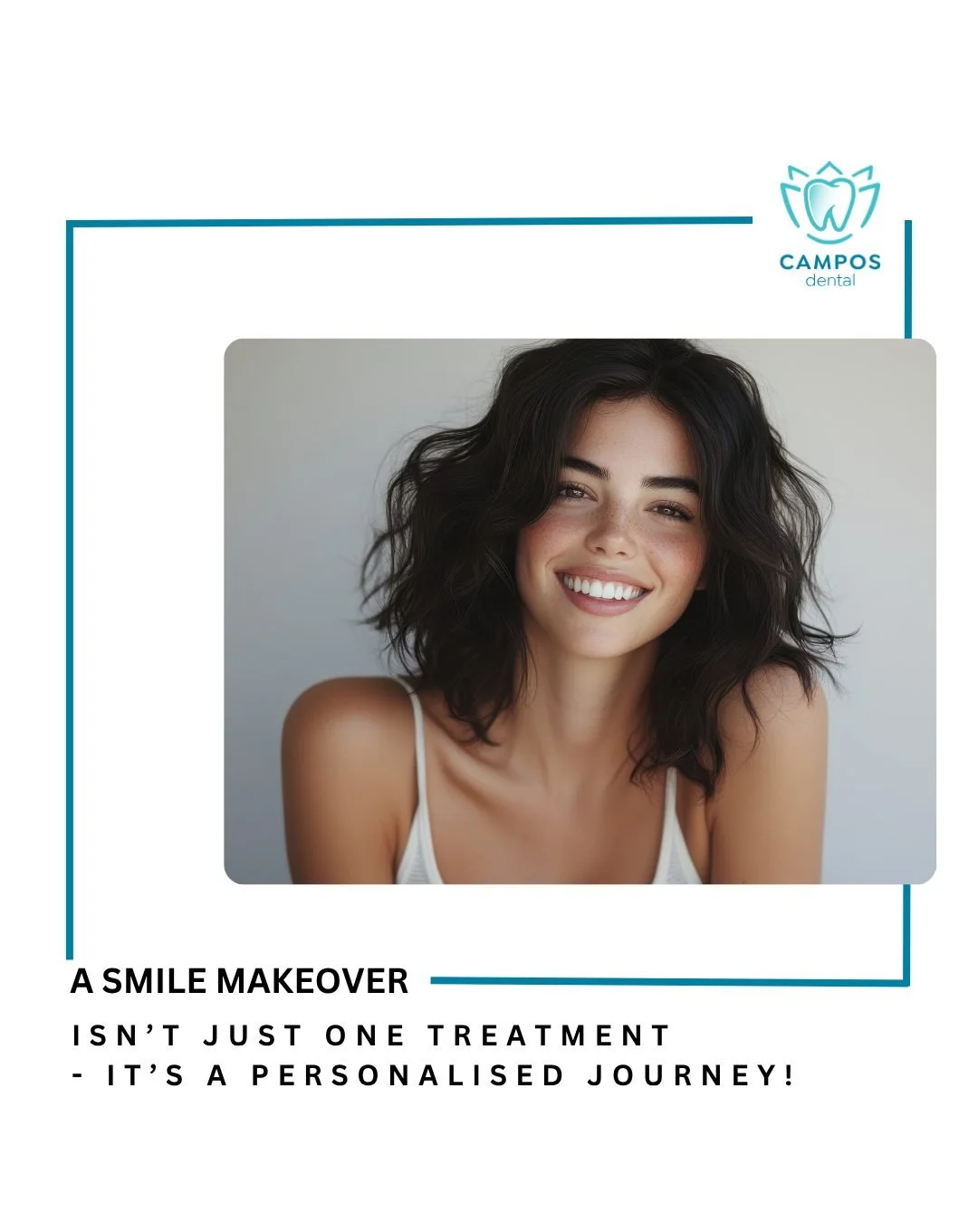 A smile makeover at Campos Dental isn&rsquo;t just one treatment &mdash; it&rsquo;s a personalised journey combining the best cosmetic options to give you a confident, radiant smile. Depending on your goals, this could include:

🩵 Teeth Whitening &m