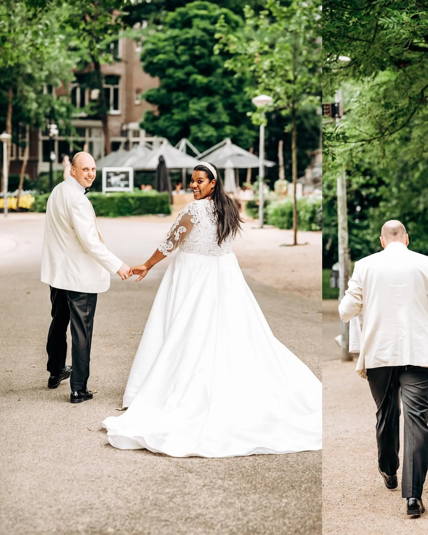 Even snel een momentje voor jullie twee is altijd even fijn na de drukke ceremonie. Snel door de regen nog even snel wat foto&rsquo;s samen maken, want het weer in Nederland doet graag wat het wilt.
-
Deze bruiloft heb ik in mei gedaan, maar ik heb n