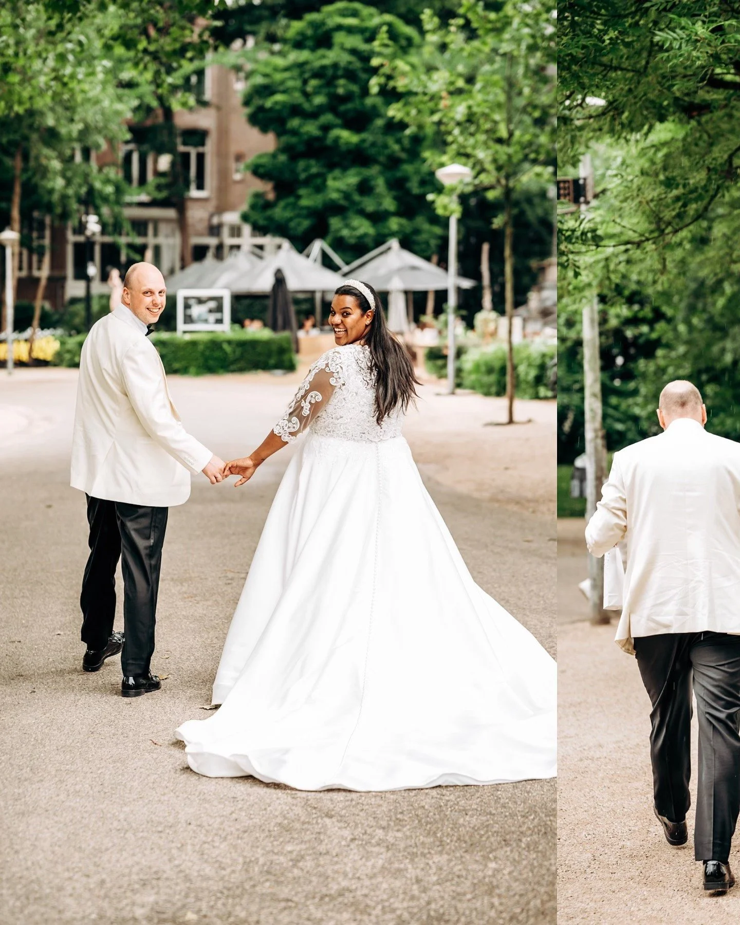 Even snel een momentje voor jullie twee is altijd even fijn na de drukke ceremonie. Snel door de regen nog even snel wat foto&rsquo;s samen maken, want het weer in Nederland doet graag wat het wilt.
-
Deze bruiloft heb ik in mei gedaan, maar ik heb n