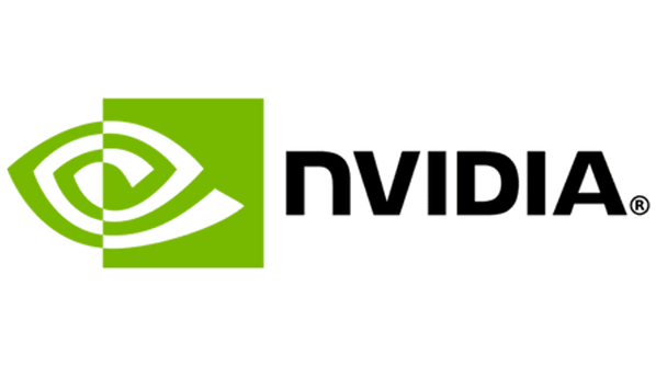 NVIDIA logo with a green eye symbol and the company name in black text.