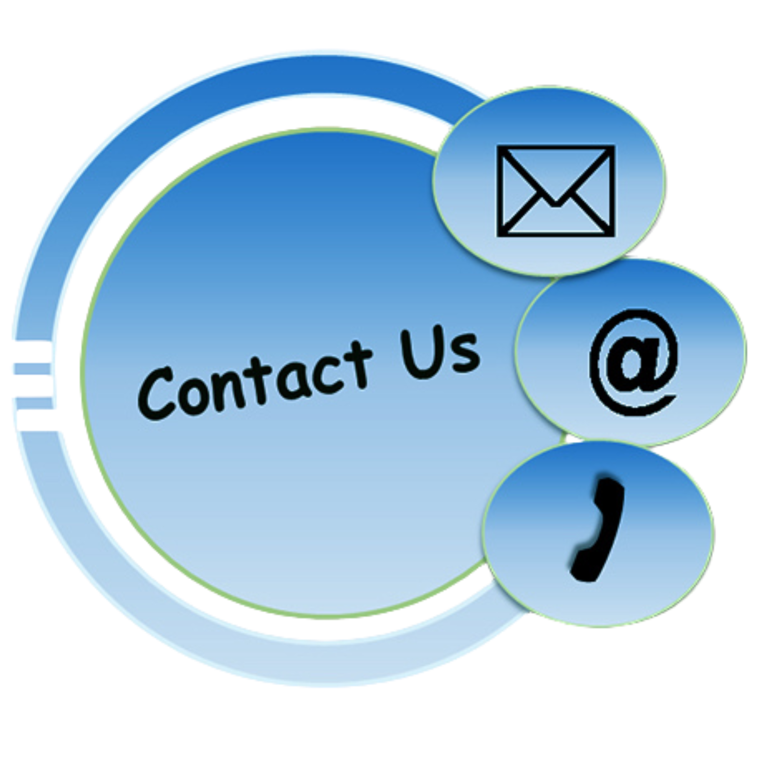 Contact options including email, social media, and phone for customer service.