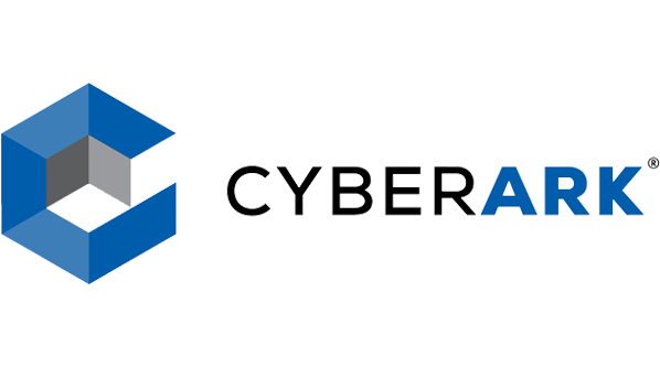 CyberArk logo with a geometric blue and gray cube icon and the company name in black and blue text.