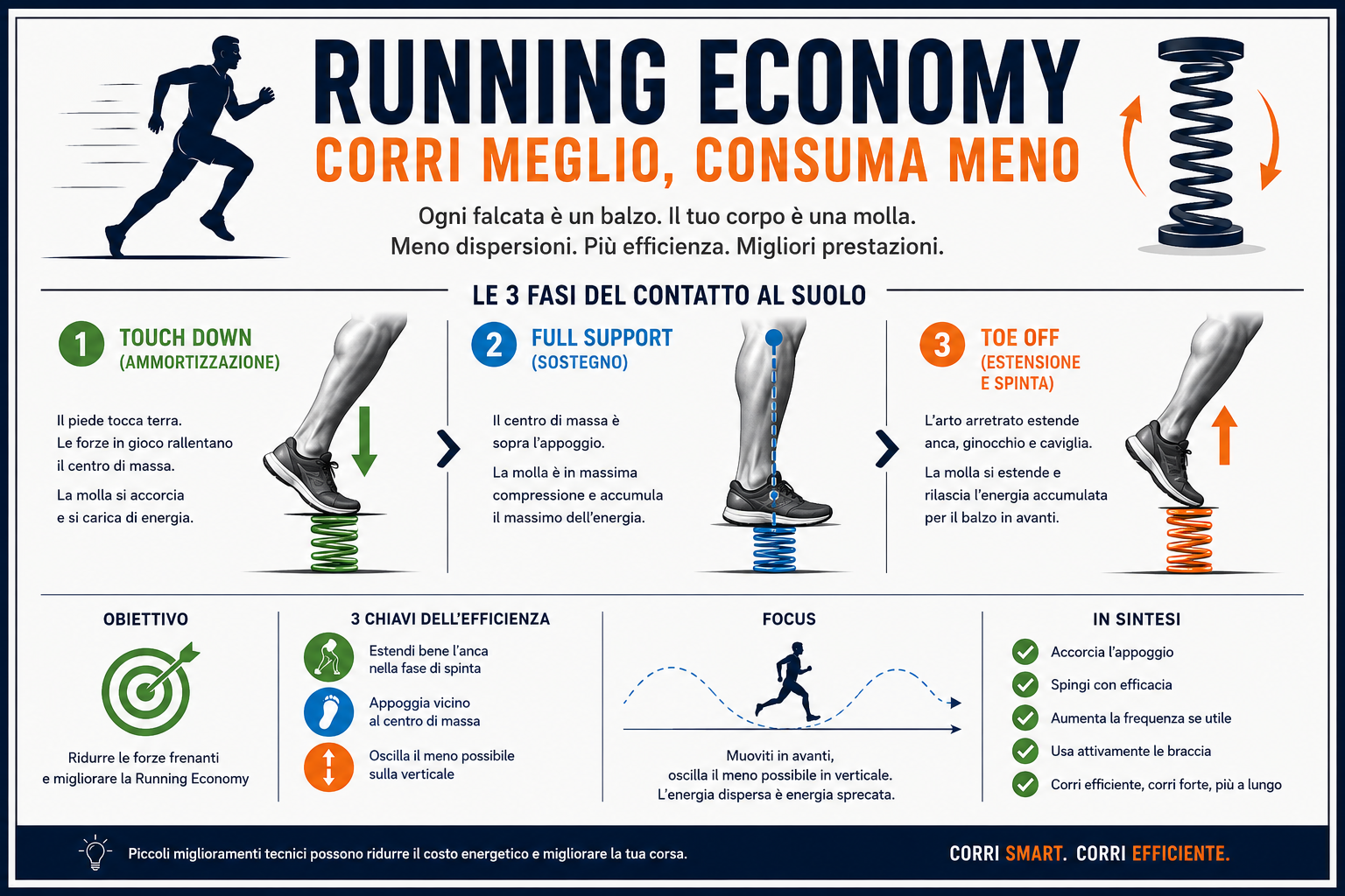 Running Economy: migliorare l'efficienza della corsa e le forze frenanti