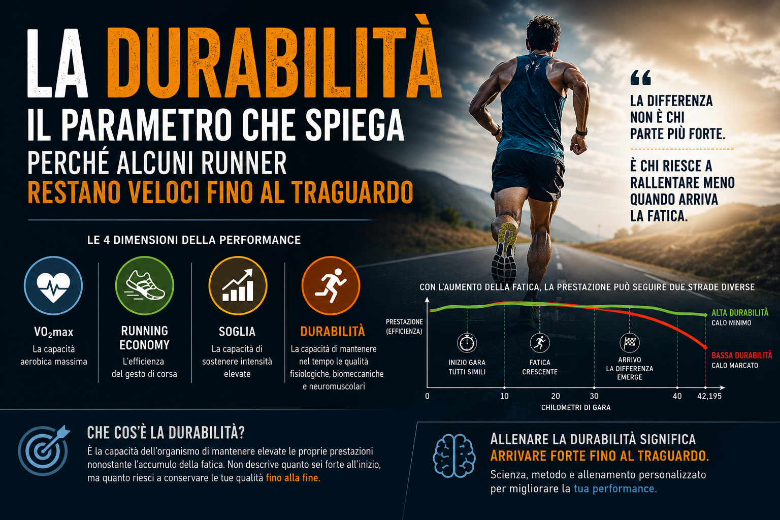 La durabilità nella corsa: alcuni runner restano veloci fino al traguardo