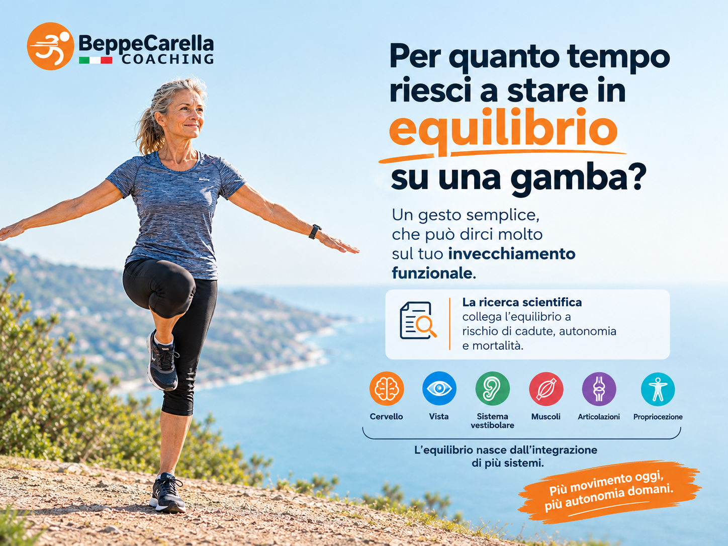 Per quanto tempo riesci a stare in equilibrio su una gamba?