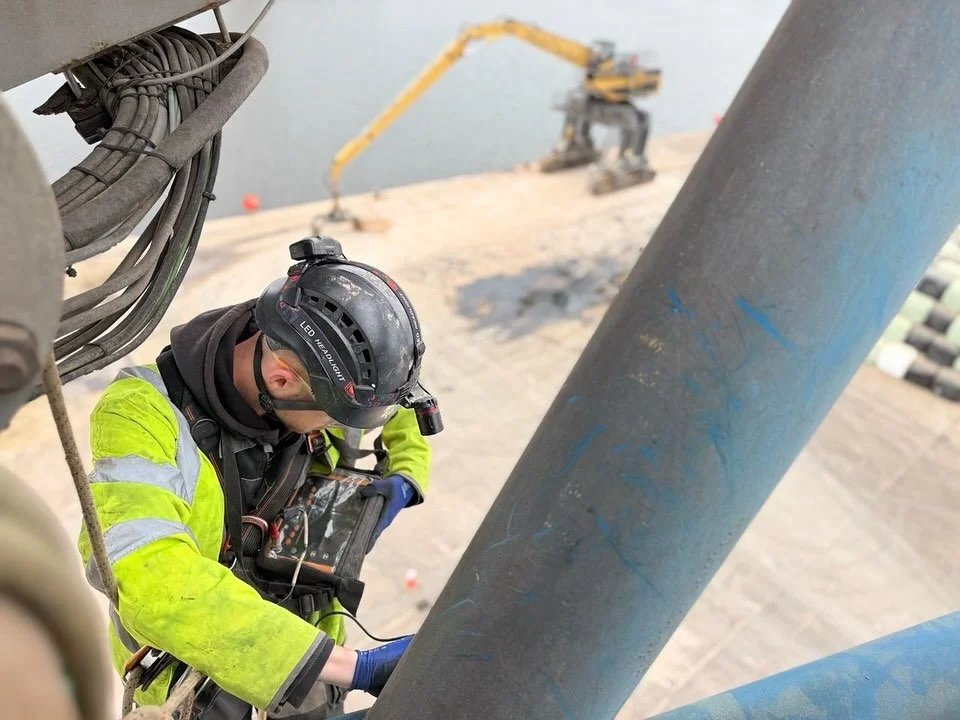 Rope access inspections continue to be an important part of the services we offer at AIS, delivered by our rope access qualified NDT technicians. 

Working in partnership with Advanced Rope Access Ltd, we&rsquo;re able to carry out our full suite of 