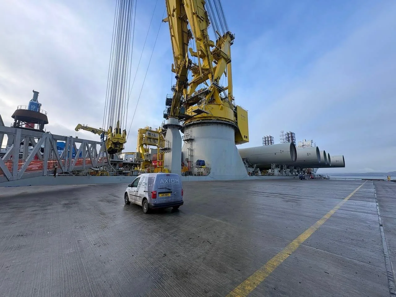 Brilliant photo submitted by our technician Steven, who captured this shot while attending an urgent inspection aboard a large vessel. 🚢 

We were called out at short notice to support our client, and timing was critical to allow the vessel to depar