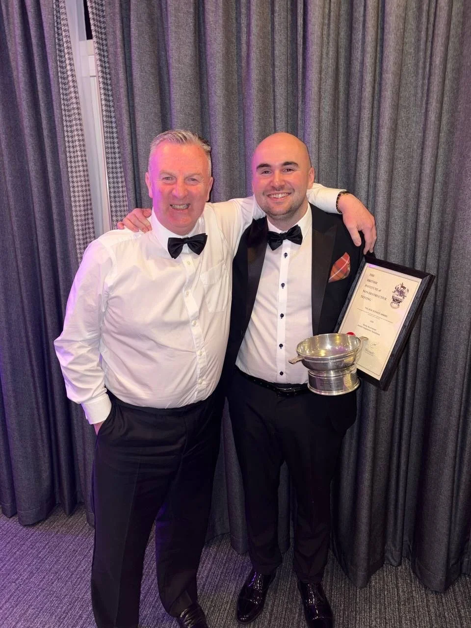 On Friday evening we joined the The British Institute of Non-Destructive Testing (BINDT) Scottish Branch Annual Burns Supper, which was an extra special occasion for our team, as our very own Nicky Buchanan was presented with the Bob Service Award. ?