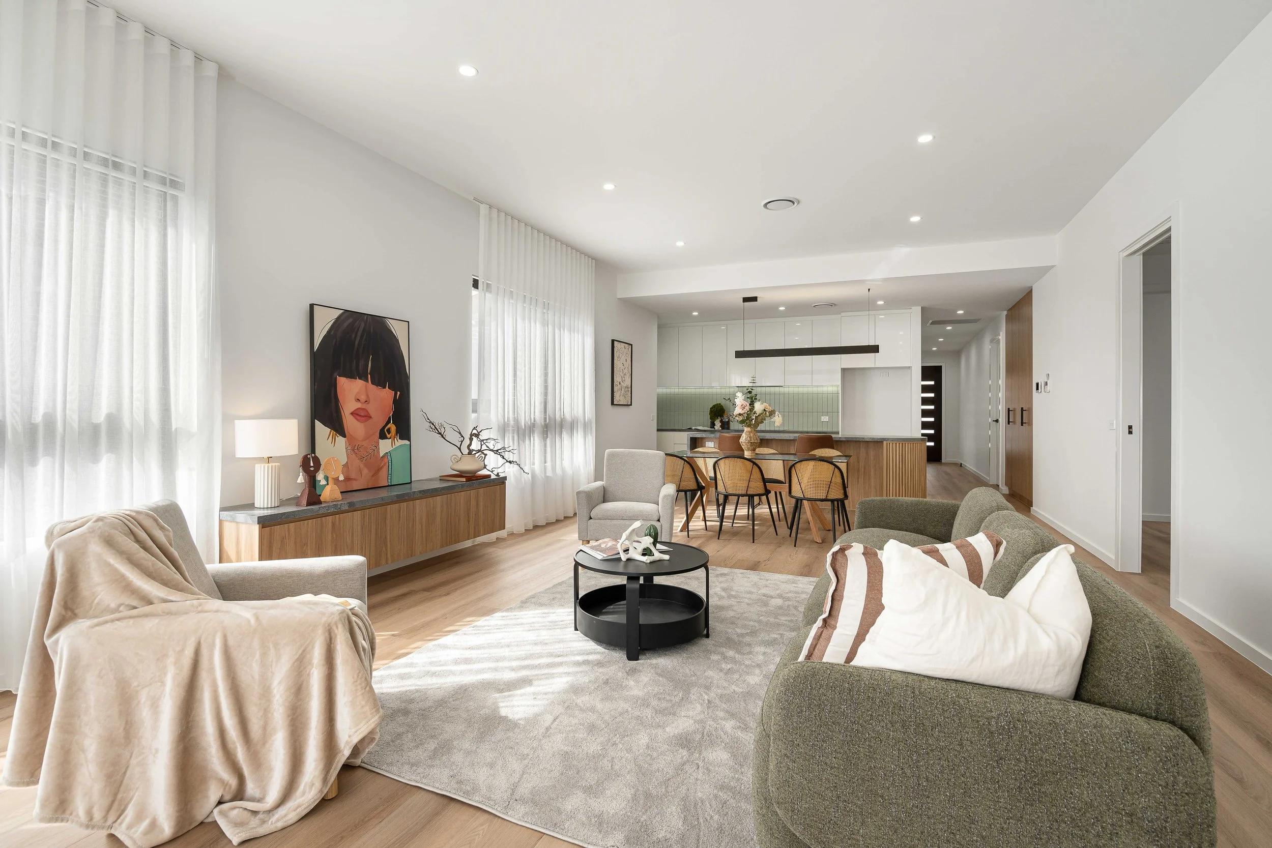 Beautiful guest inclusion design in the sitting area, construction in Canberra, Jacka 17, New Home Build