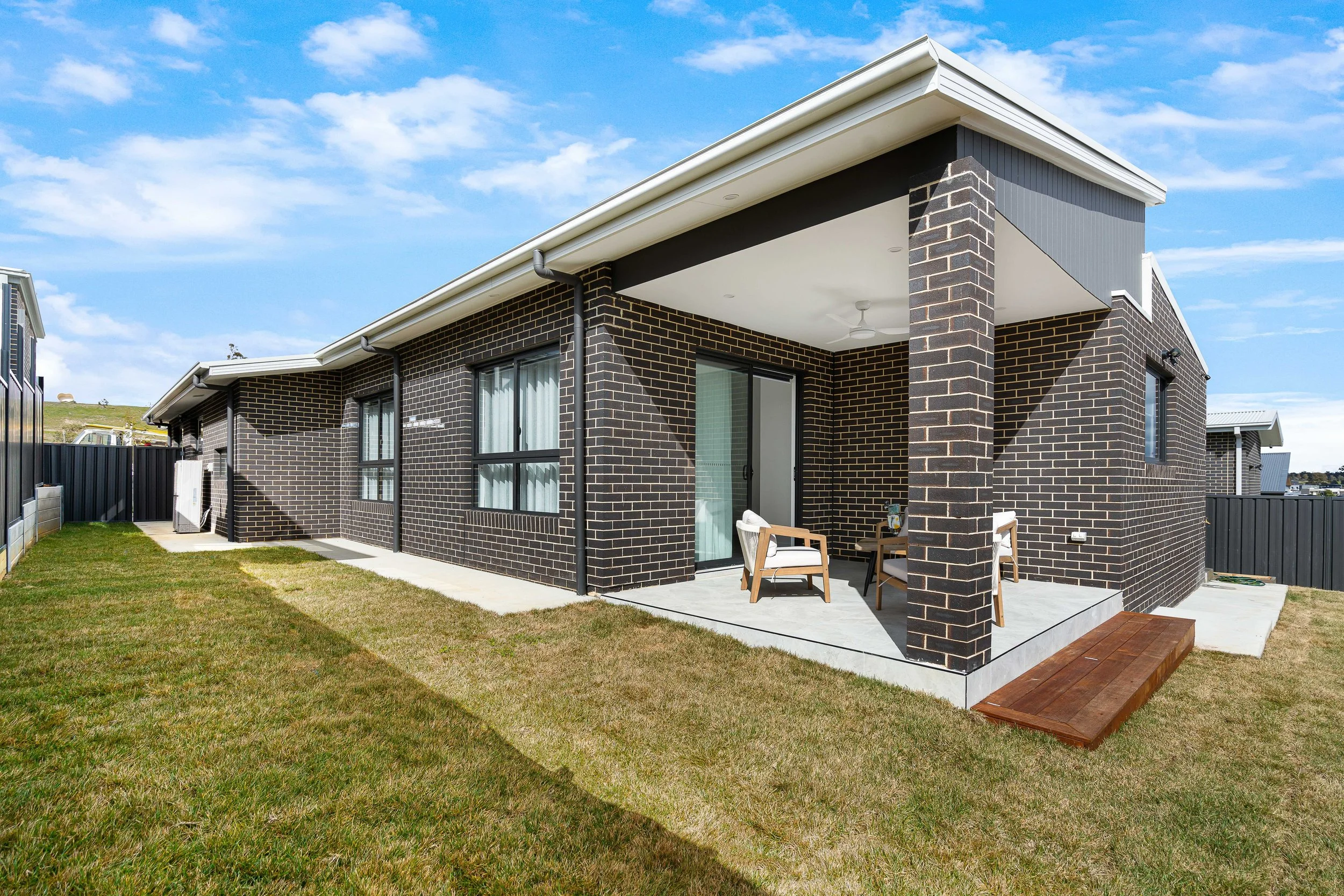 garden look beside the outdoor sitting area, construction in Canberra, Jacka 17, New Home Build