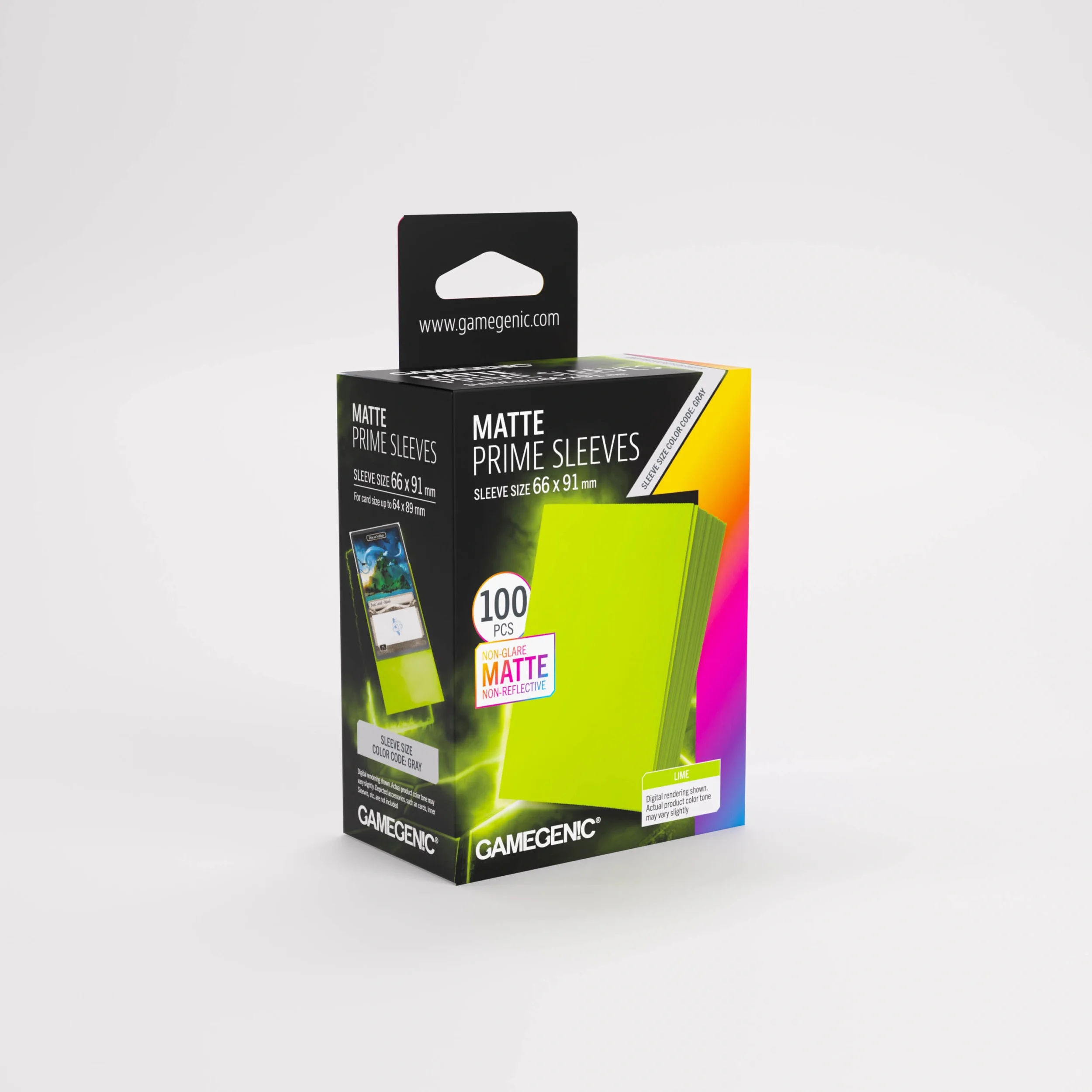 Gamegenic Matte Prime Sleeves Lime.webp