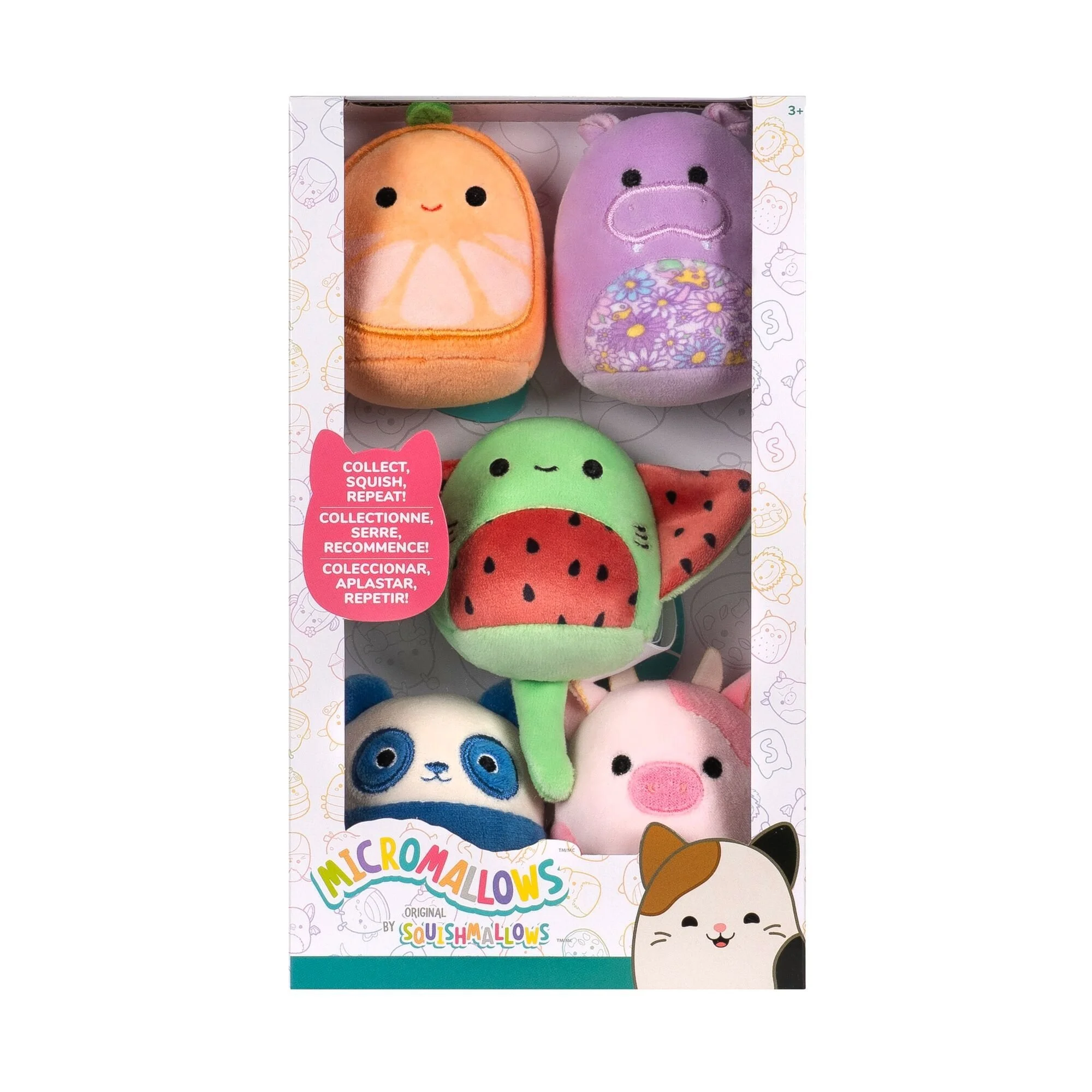 Squishmallows Micromallows 2.5" Plush 5-Pack (Hanna, Lai, Orin, Reshma, Scout)