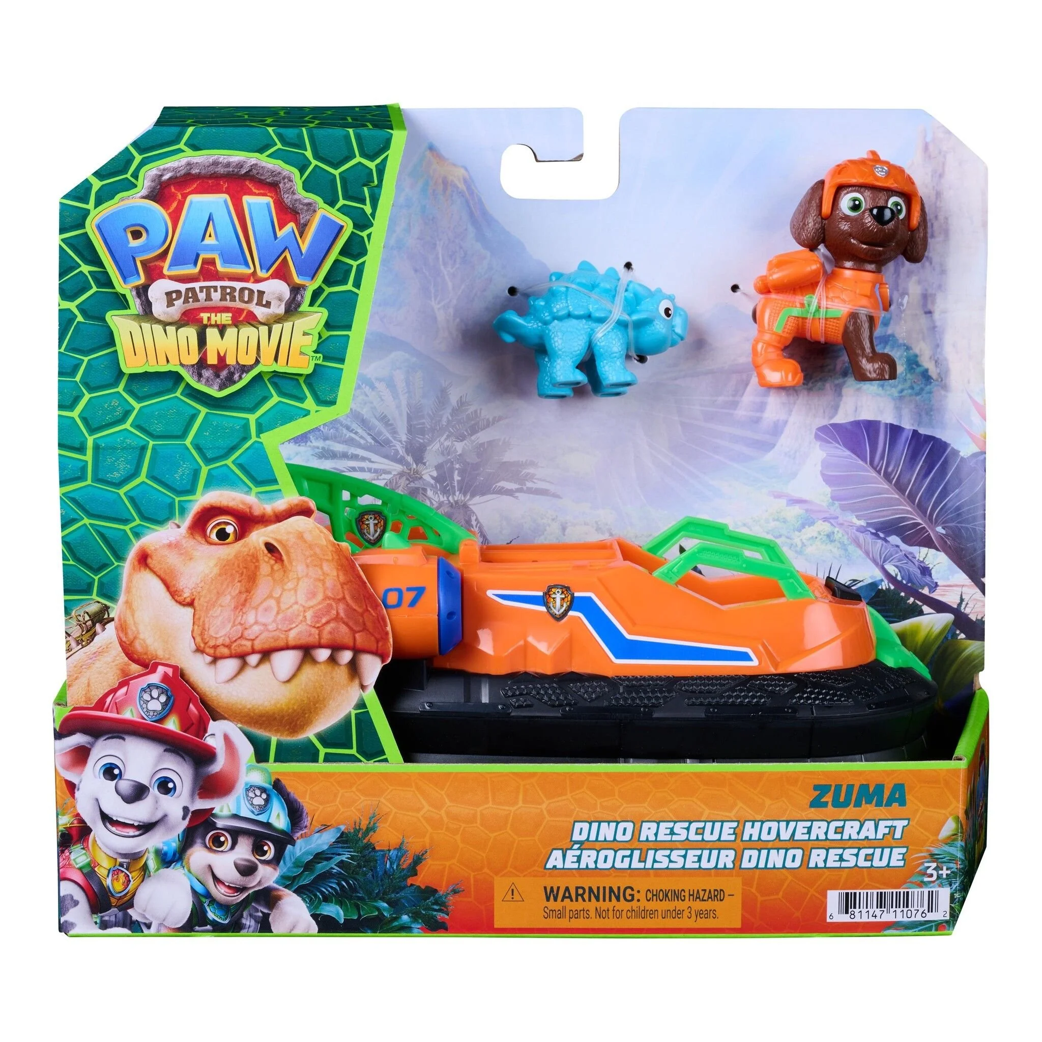 Paw Patrol The Dino Movie Dino Rescue Hovercraft Zuma