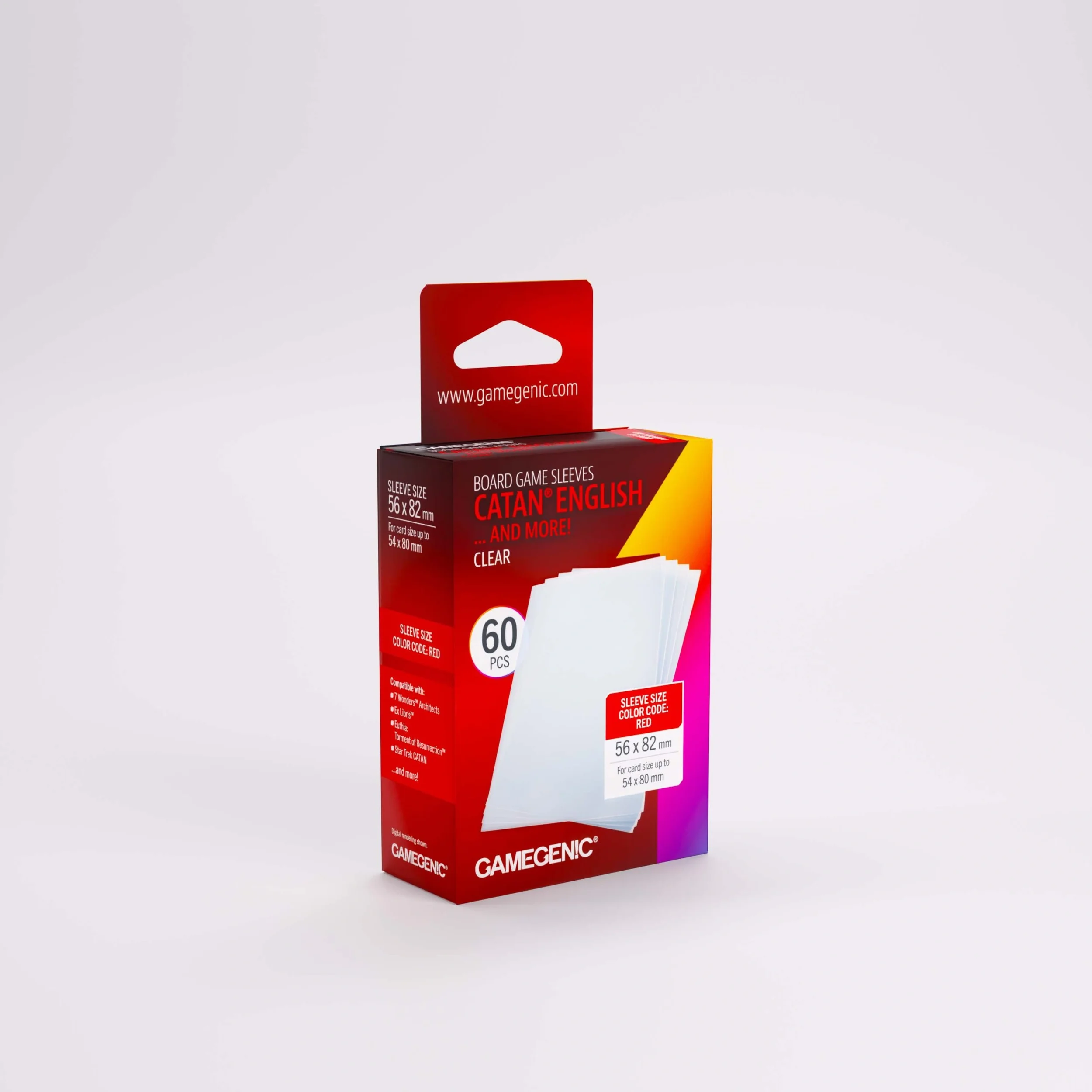 Gamegenic Board Game Sleeves - CATAN English - Clear (60)