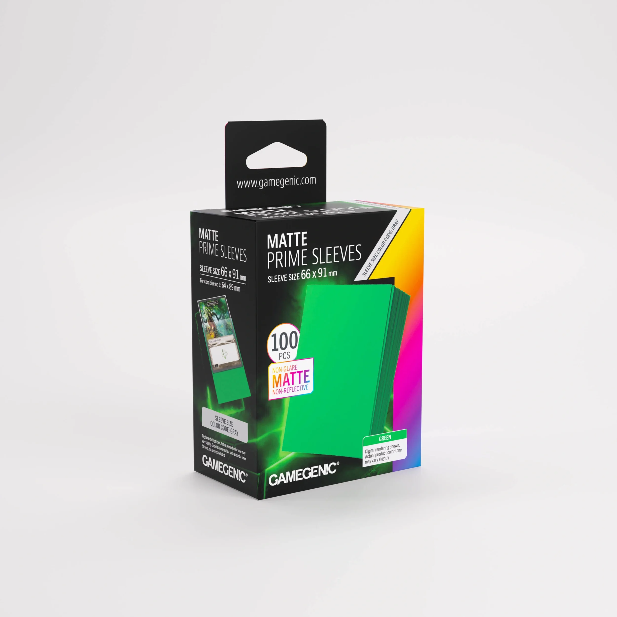 Gamegenic Matte Prime Sleeves Green.webp