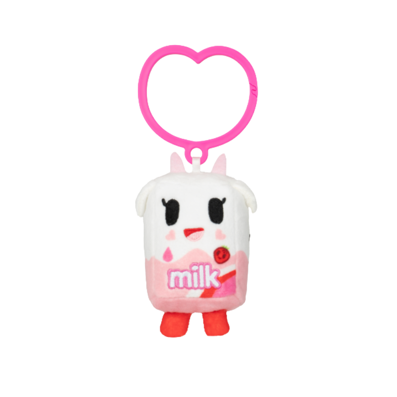 tokidoki 4" Clip-On Plush - Strawberry Milk