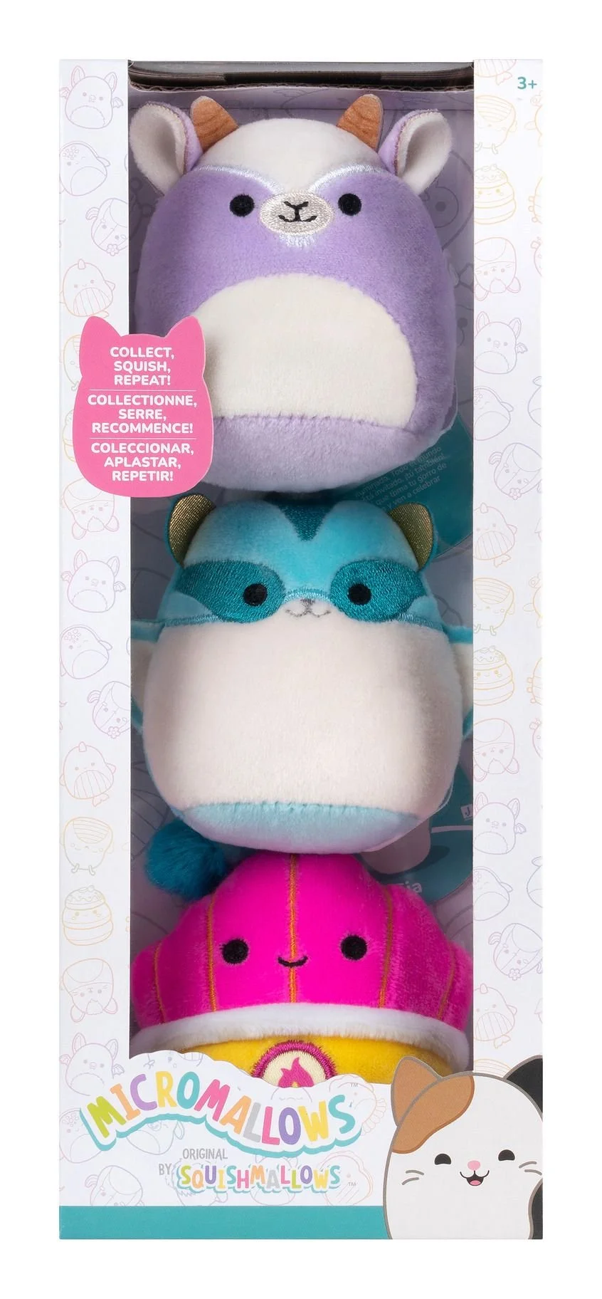 Squishmallows Micromallows 2.5" Plush 3-Pack - Louden, Mariska & Tia