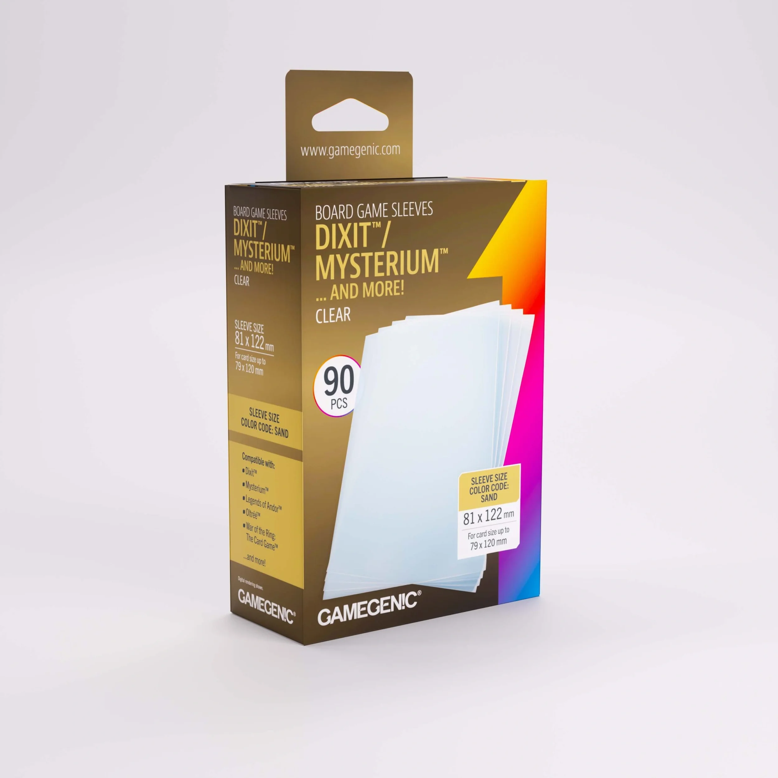 Gamegenic Board Game Sleeves - Dixit/Mysterium - Clear (90)