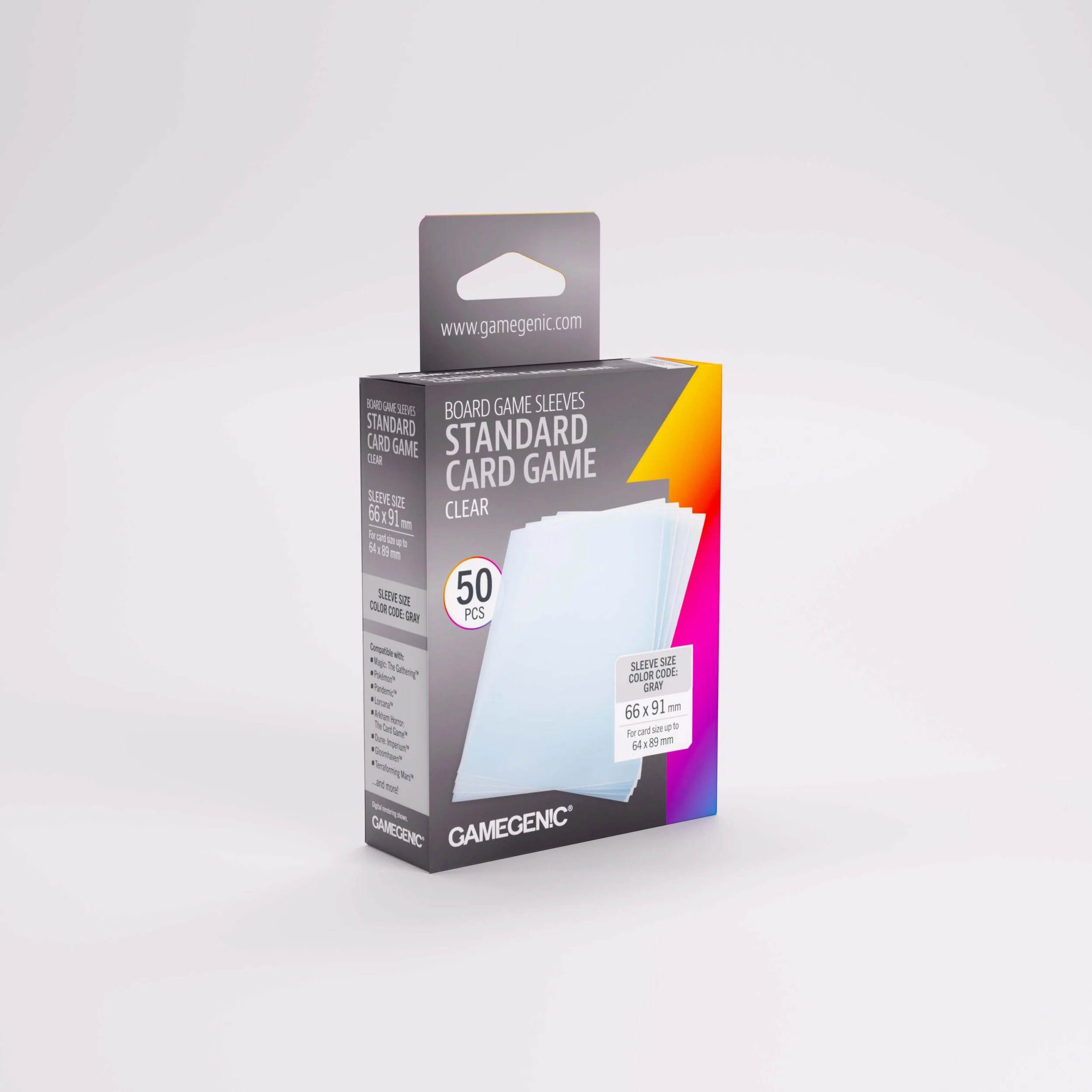 Gamegenic Board Game Sleeves - Standard Card Game - Clear (50)