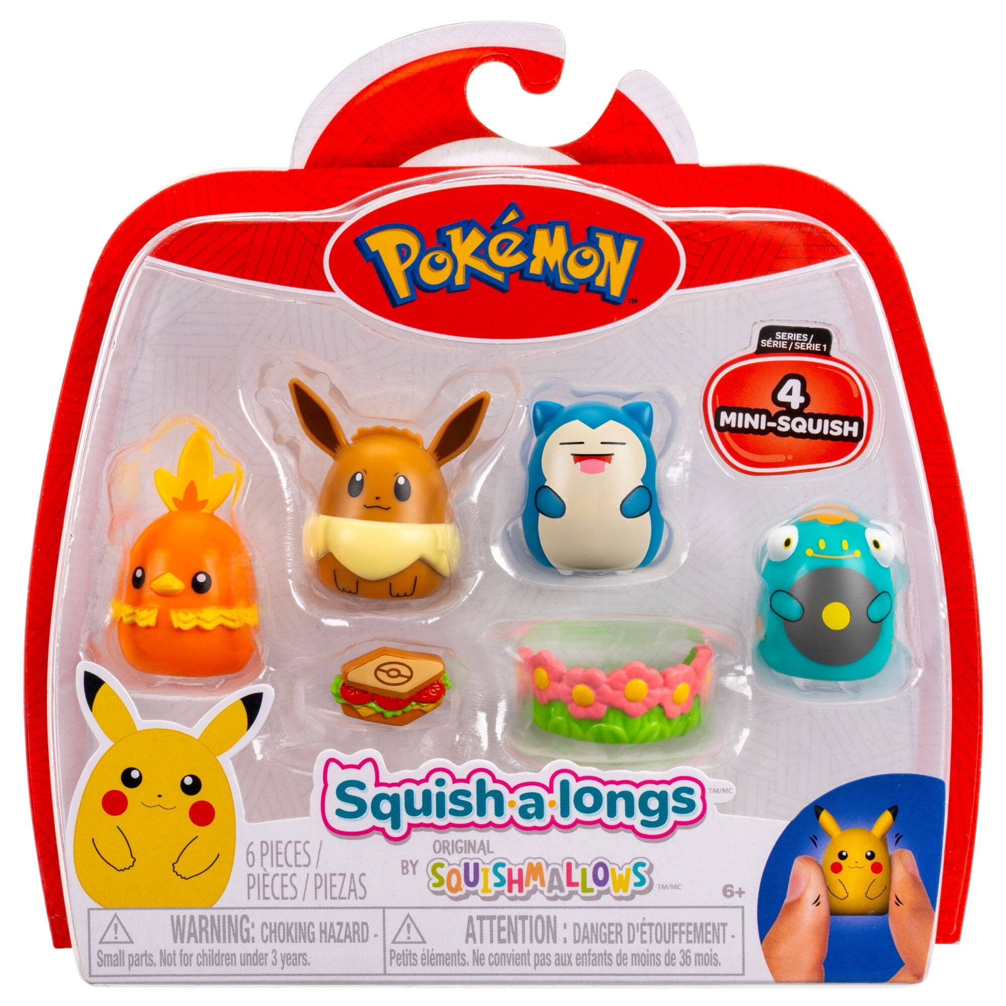 Squish-a-longs Pokemon 4-Pack Series 1 (Style 1)