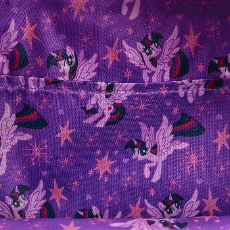 Loungefly My Litte Pony Twilight Sparkle Cosplay Glitter Mini Backpack Interior.png