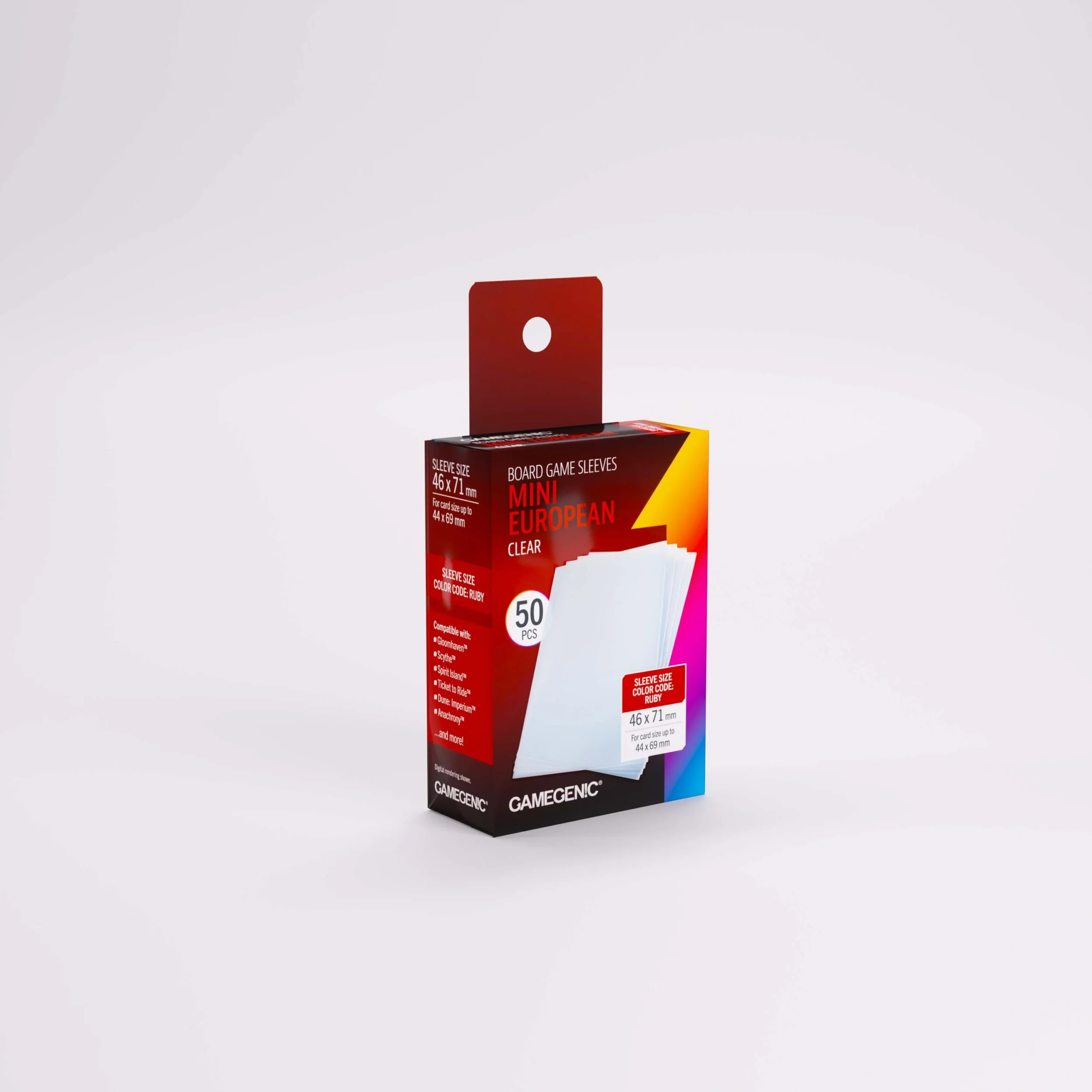 Gamegenic Board Game Sleeves - Mini European - Clear (50)