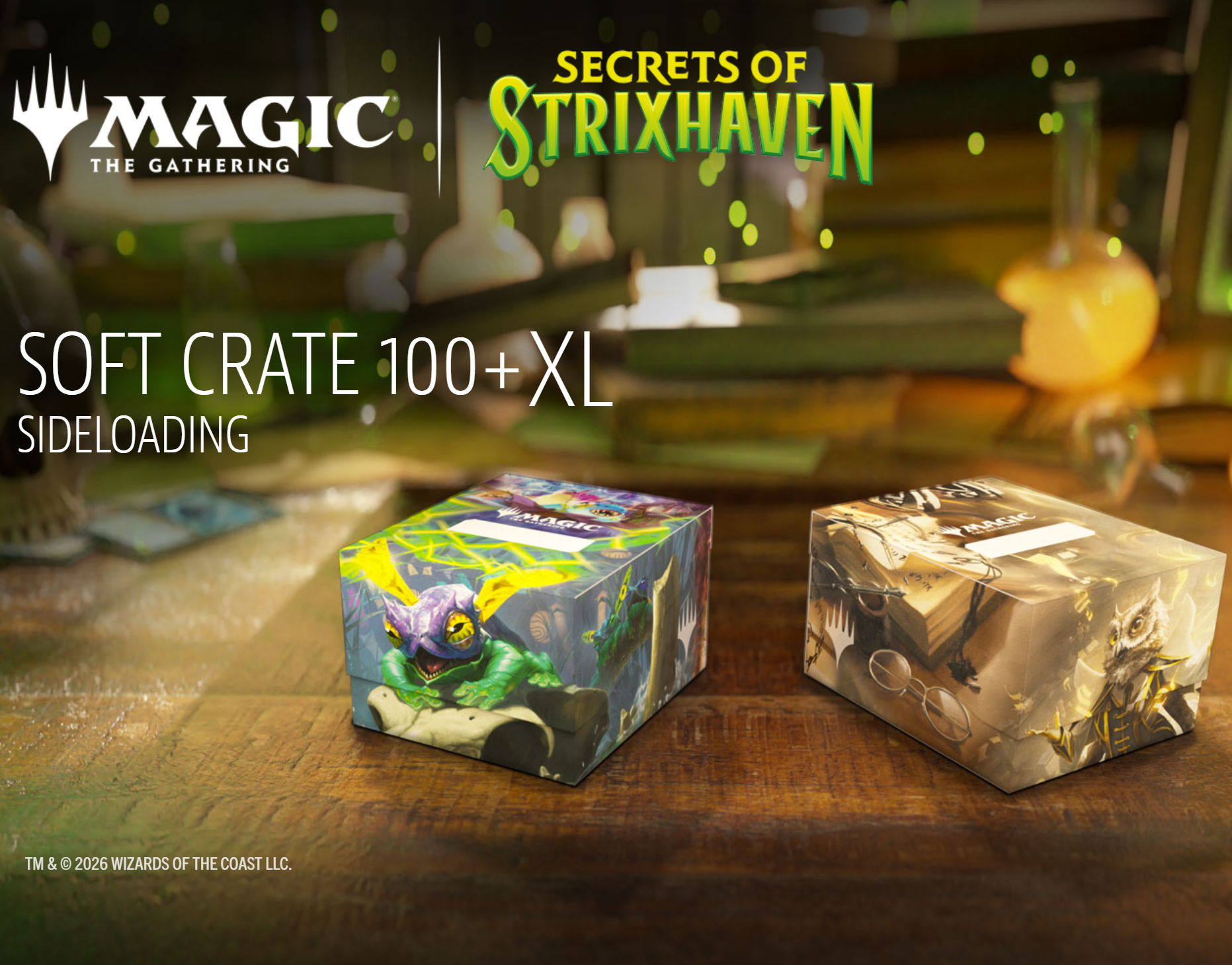 Gamegenic Magic the Gathering Secrets of Strixhaven Soft Crate 100+ XL Sideloading Deck Box.png
