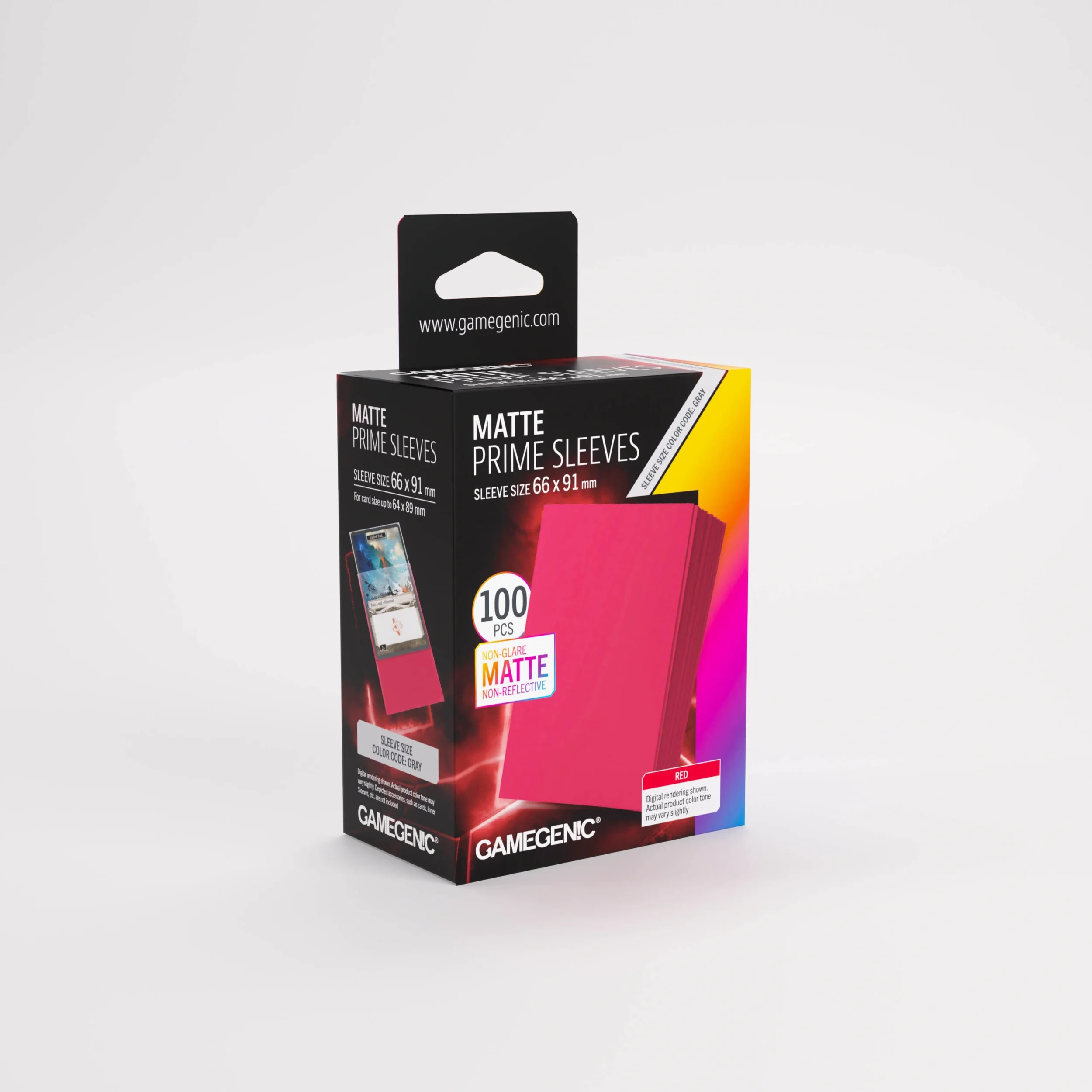 Gamegenic Matte Prime Sleeves Red.webp