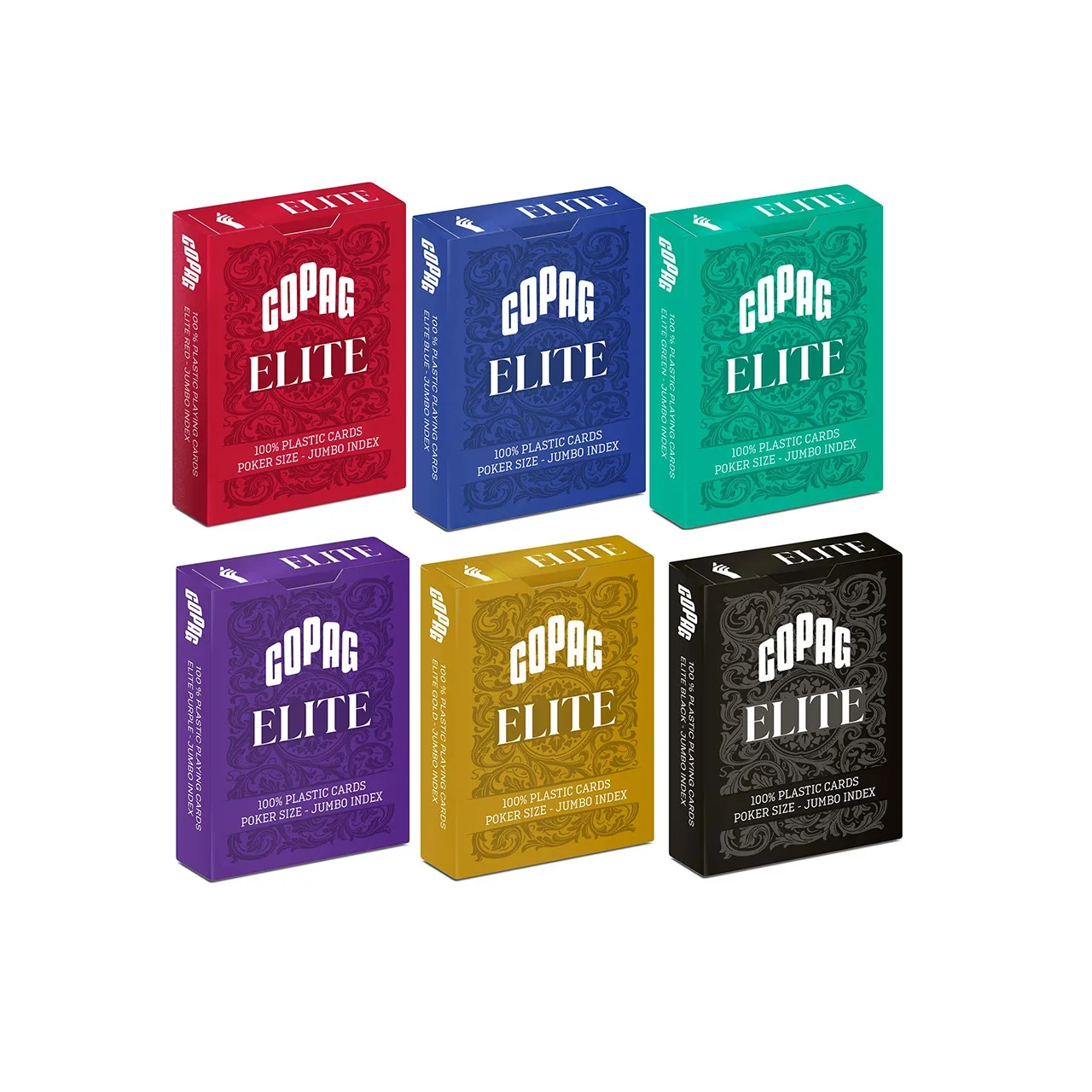 COPAG Elite 100% Plastic Playing Cards - Standard Size, Jumbo Index