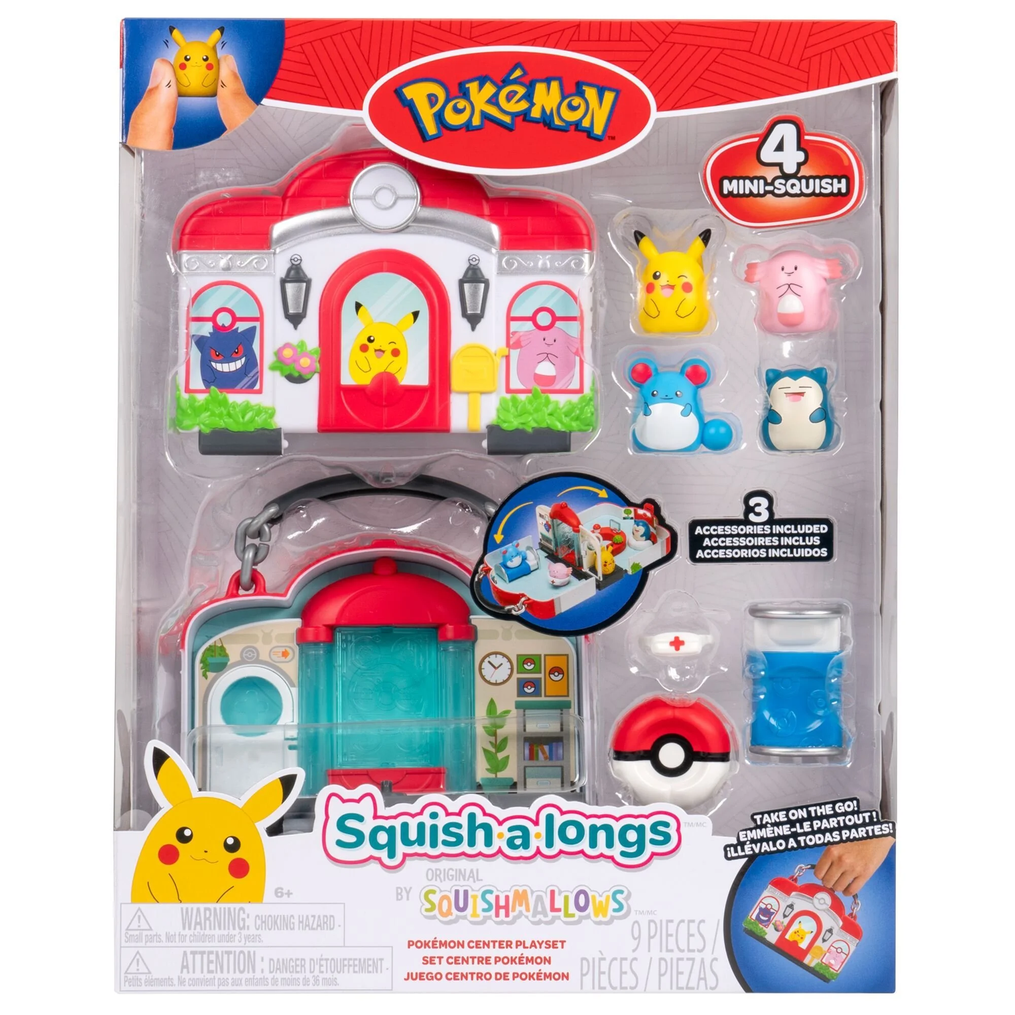 Squish-a-longs Pokemon Center Playset