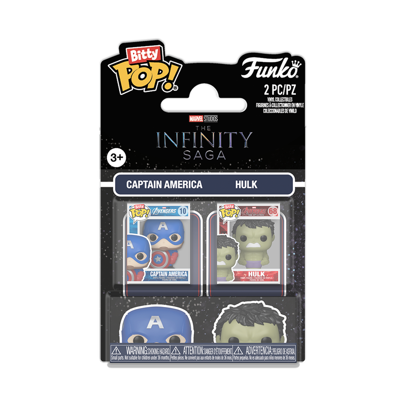 Bitty Pop! Marvel - Captain America & Hulk 2-Pack