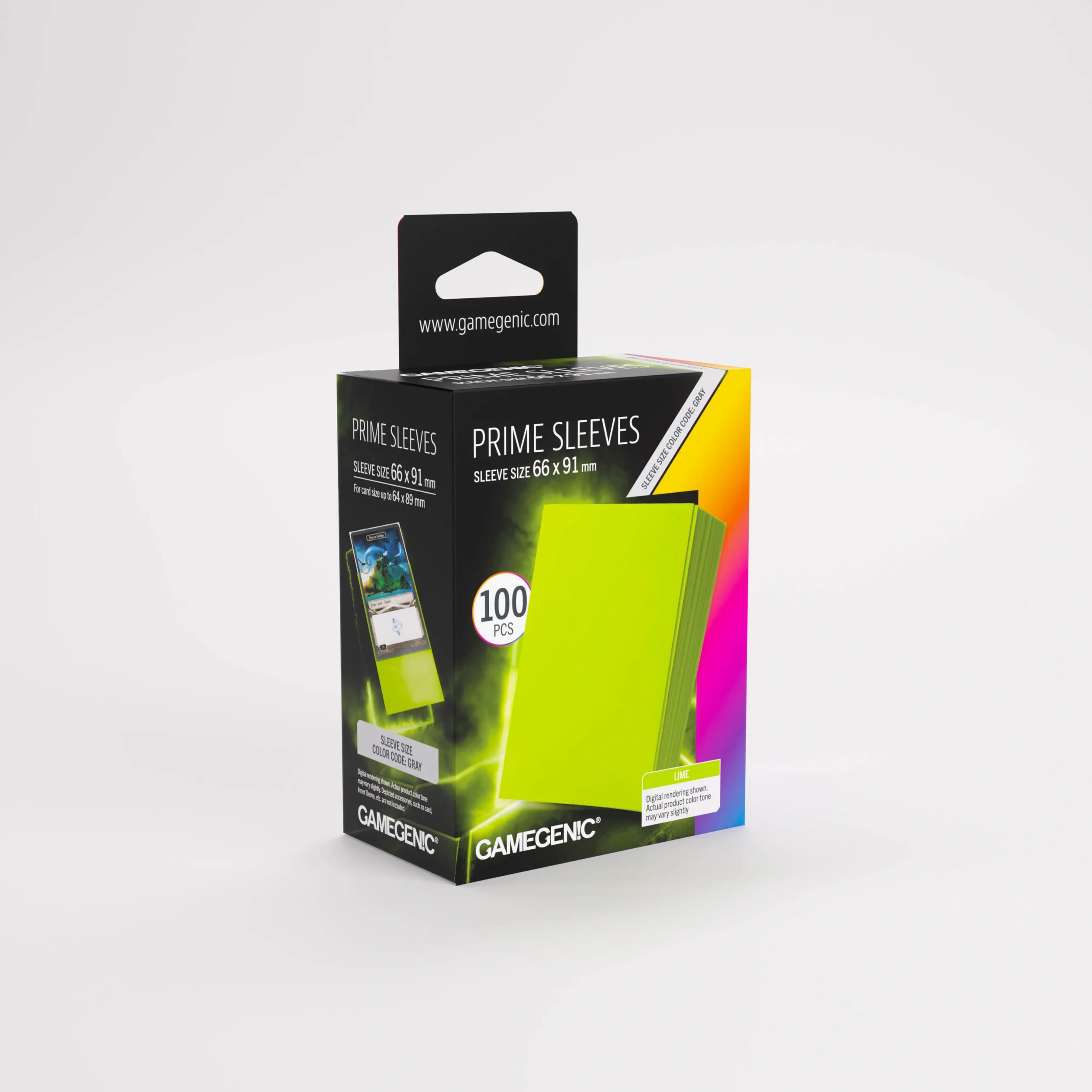 Gamegenic Prime Sleeves Lime.webp