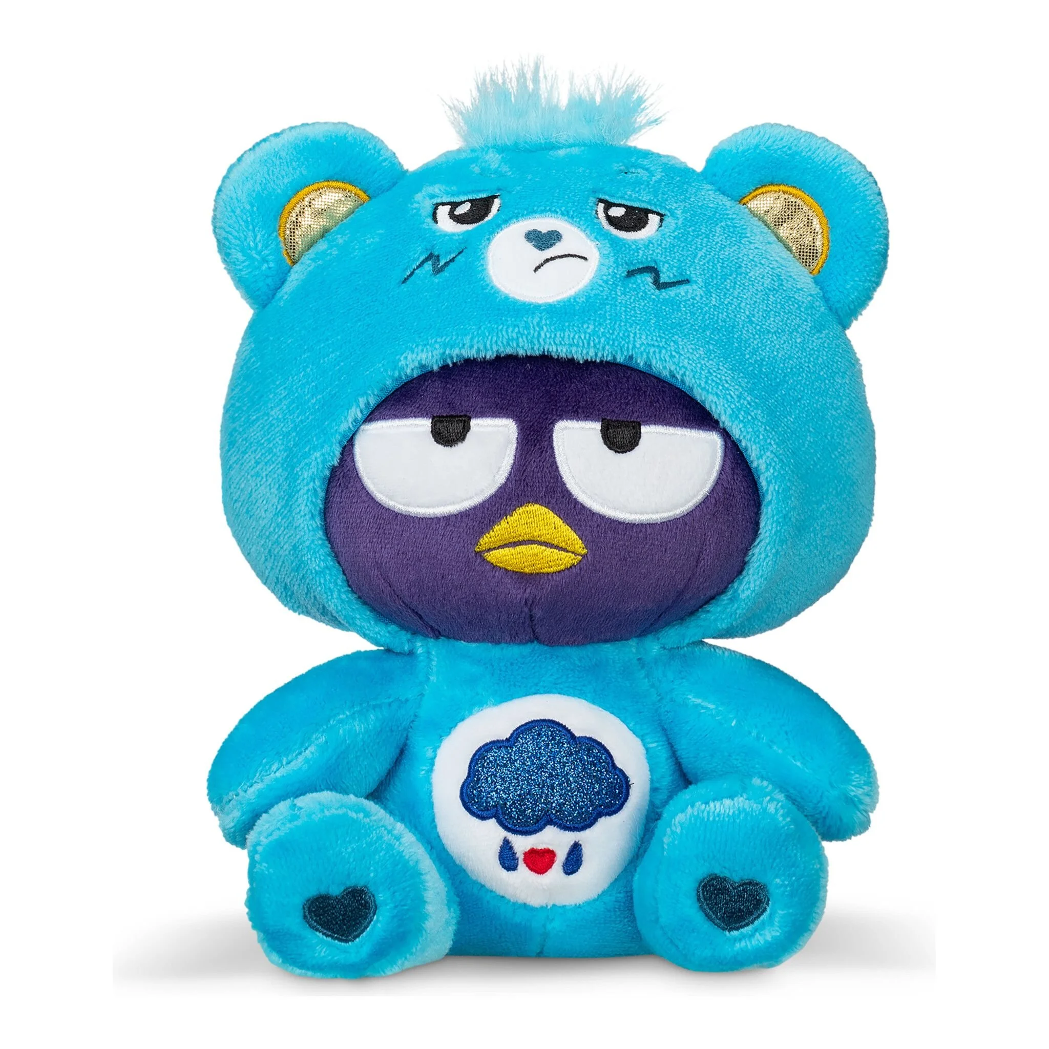 Care Bears x Hello Kitty and Friends - Badtz-Maru as Grumpy Bear 8in Plush
