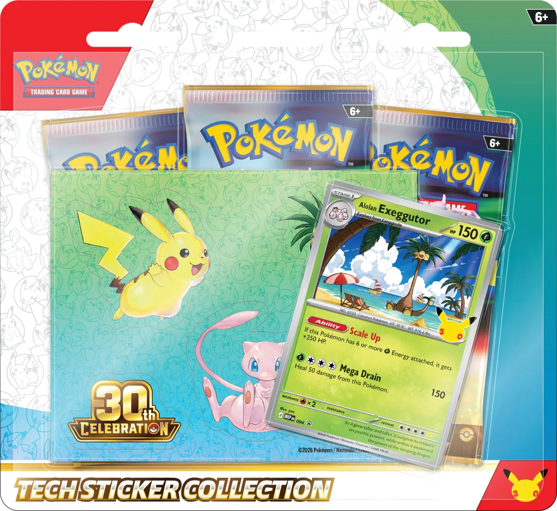 Pokemon TCG: 30th Celebration - Tech Sticker Collection (Random Design)