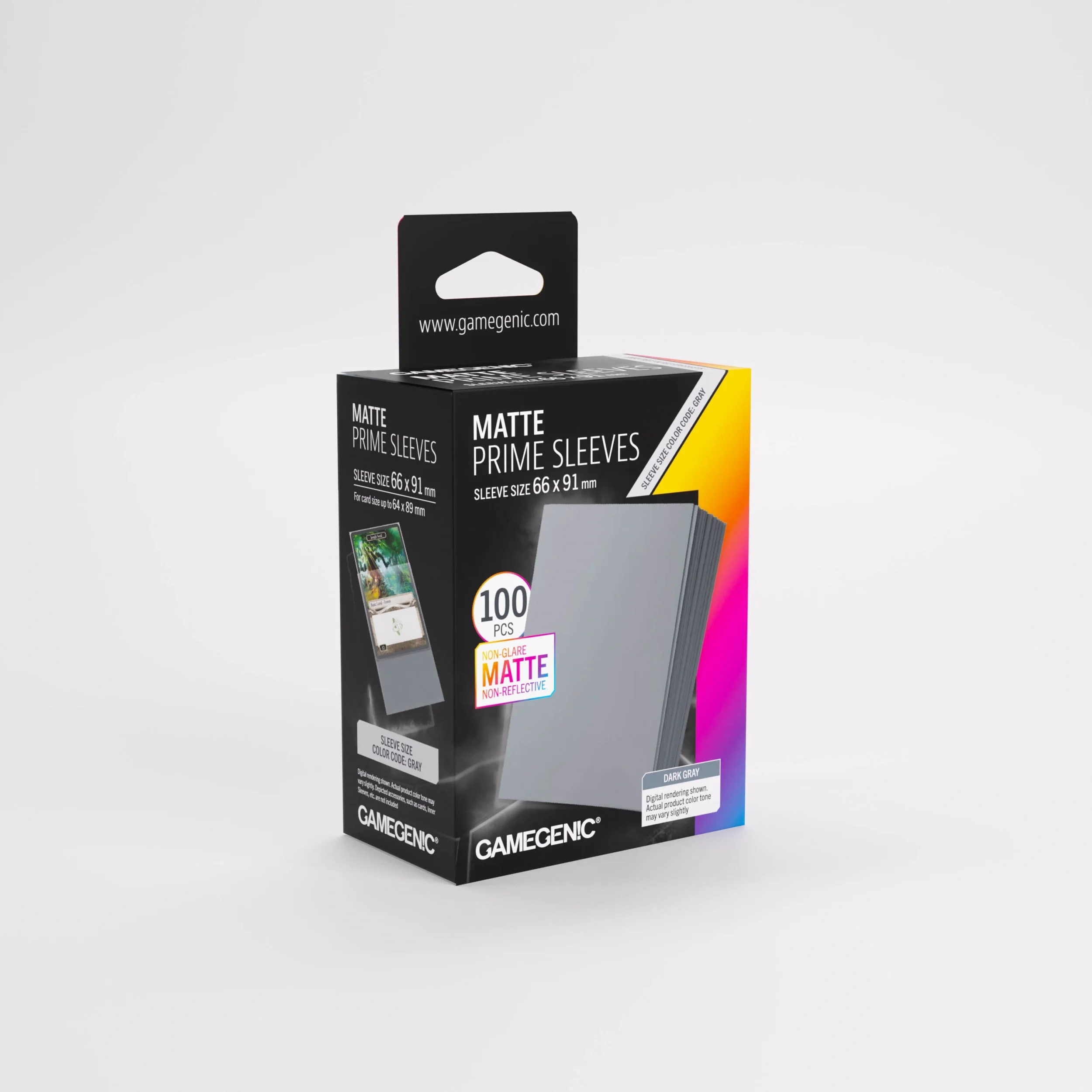 Gamegenic Matte Prime Sleeves Dark Gray.webp