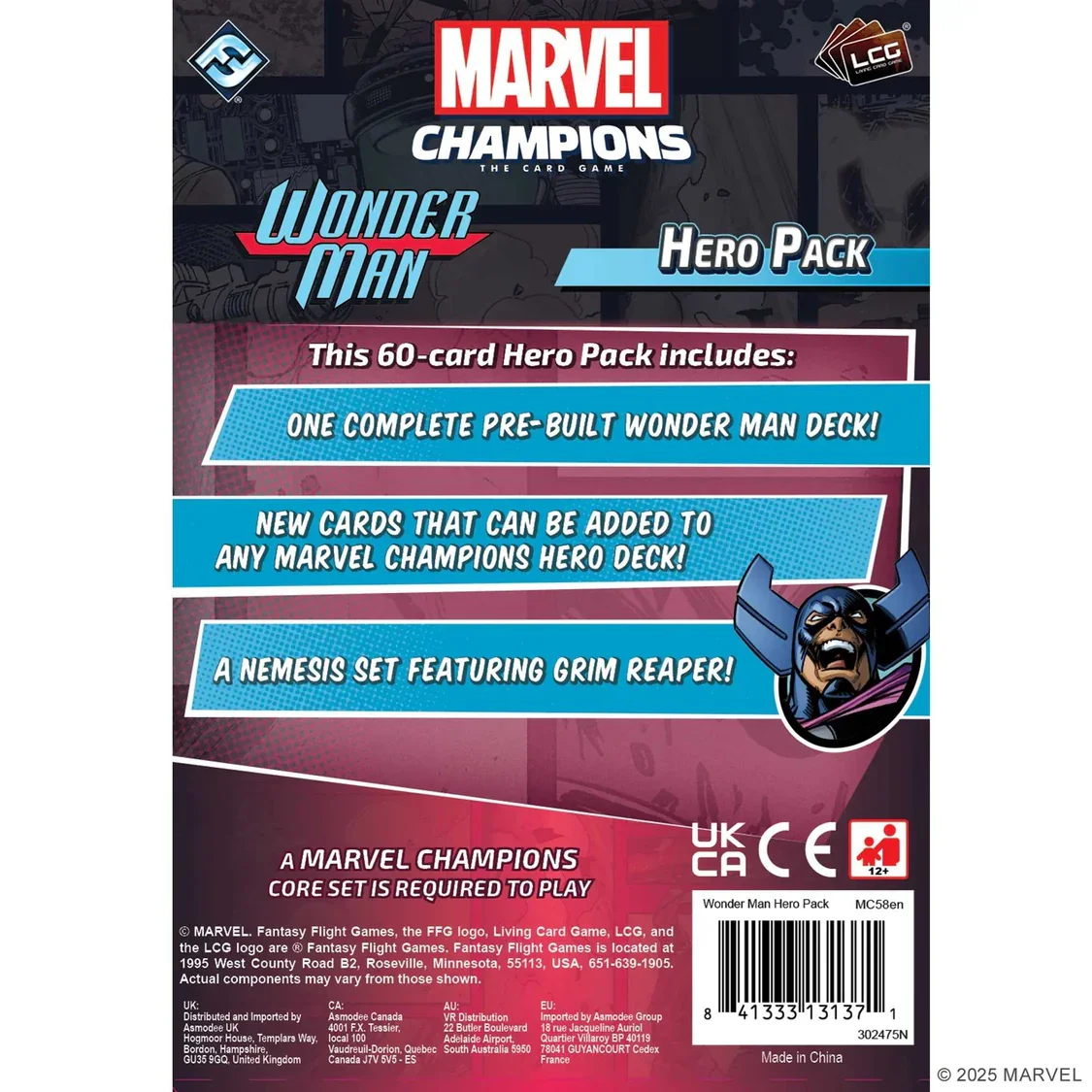 Marvel Champions Wonder Man Hero Pack Back.webp