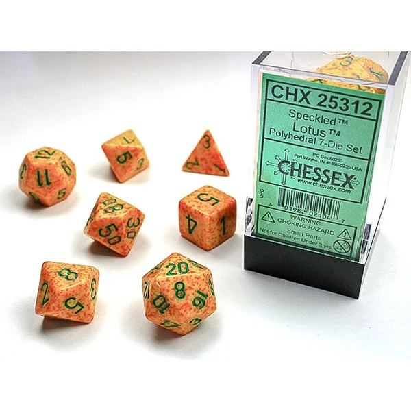 Chessex Speckled Polyhedral 7 Dice Set - Lotus