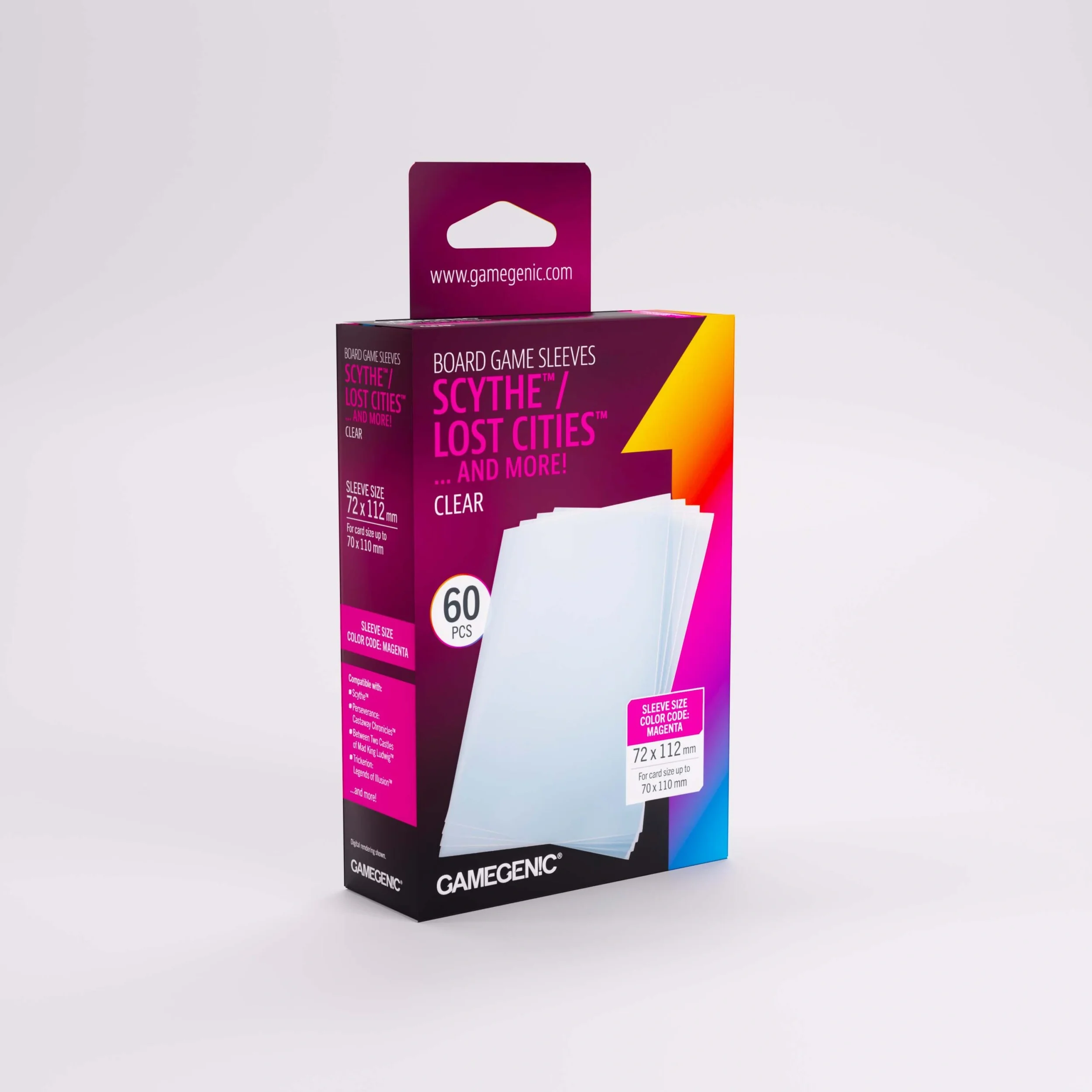 Gamegenic Board Game Sleeves - Scythe - Clear (60)
