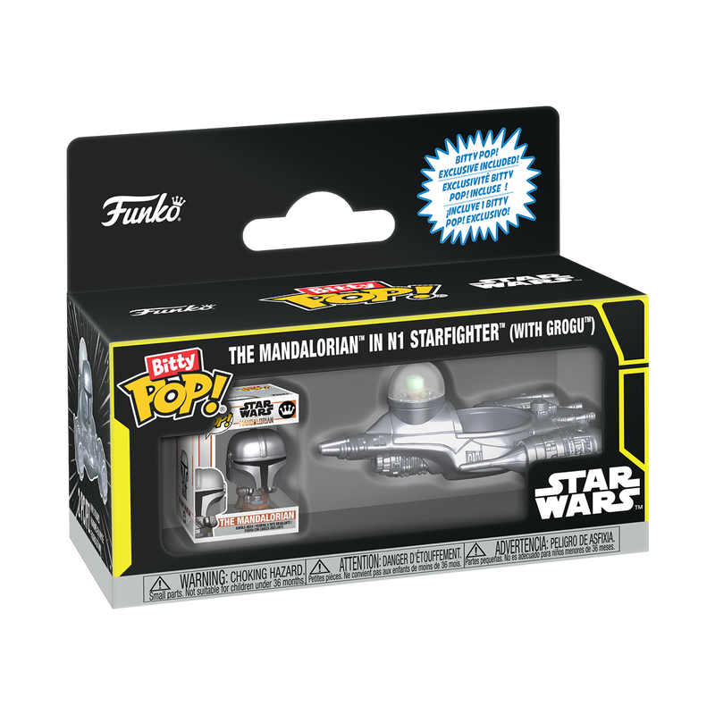 Bitty Pop! Rides - The Mandalorian in N1 Starfighter (with Grogu)
