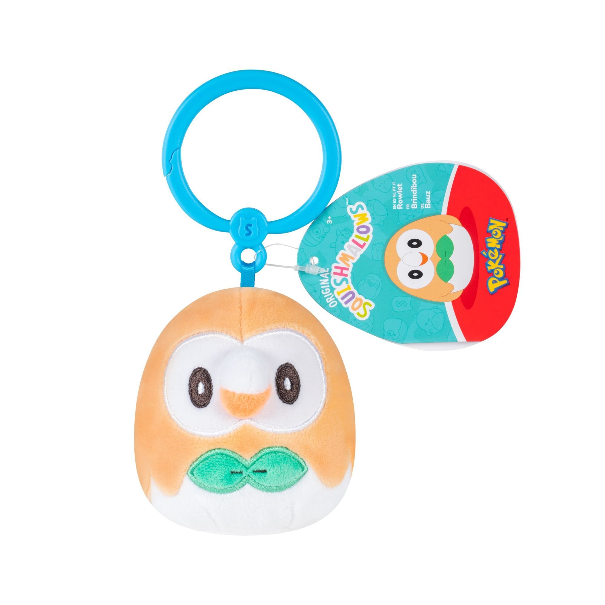 Squishmallows Pokemon 3.5" Clip-On Plush - Rowlet