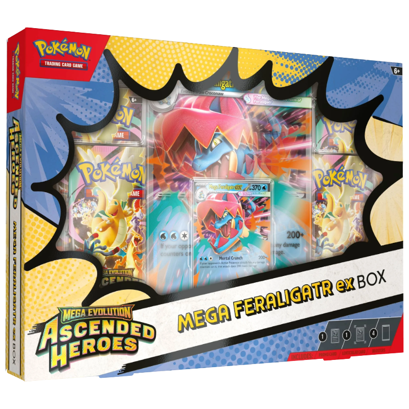 Pokemon TCG: Mega Evolution - Ascended Heroes - Mega Feraligatr ex Box [MAX. 1 PER CUSTOMER]