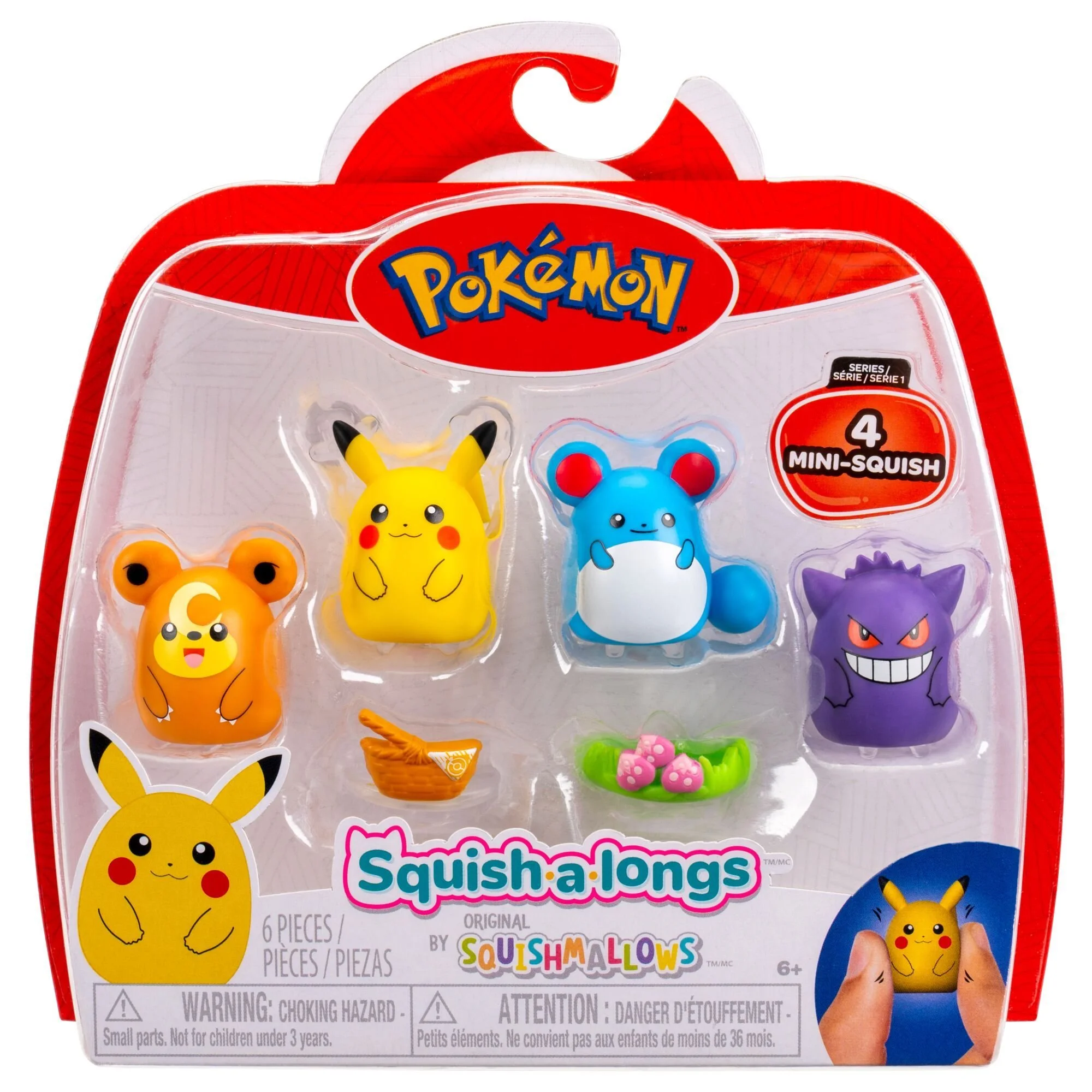 Squish-a-longs Pokemon 4-Pack Series 1 (Style 2)