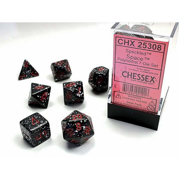 Chessex Speckled Polyhedral 7 Dice Set - Space