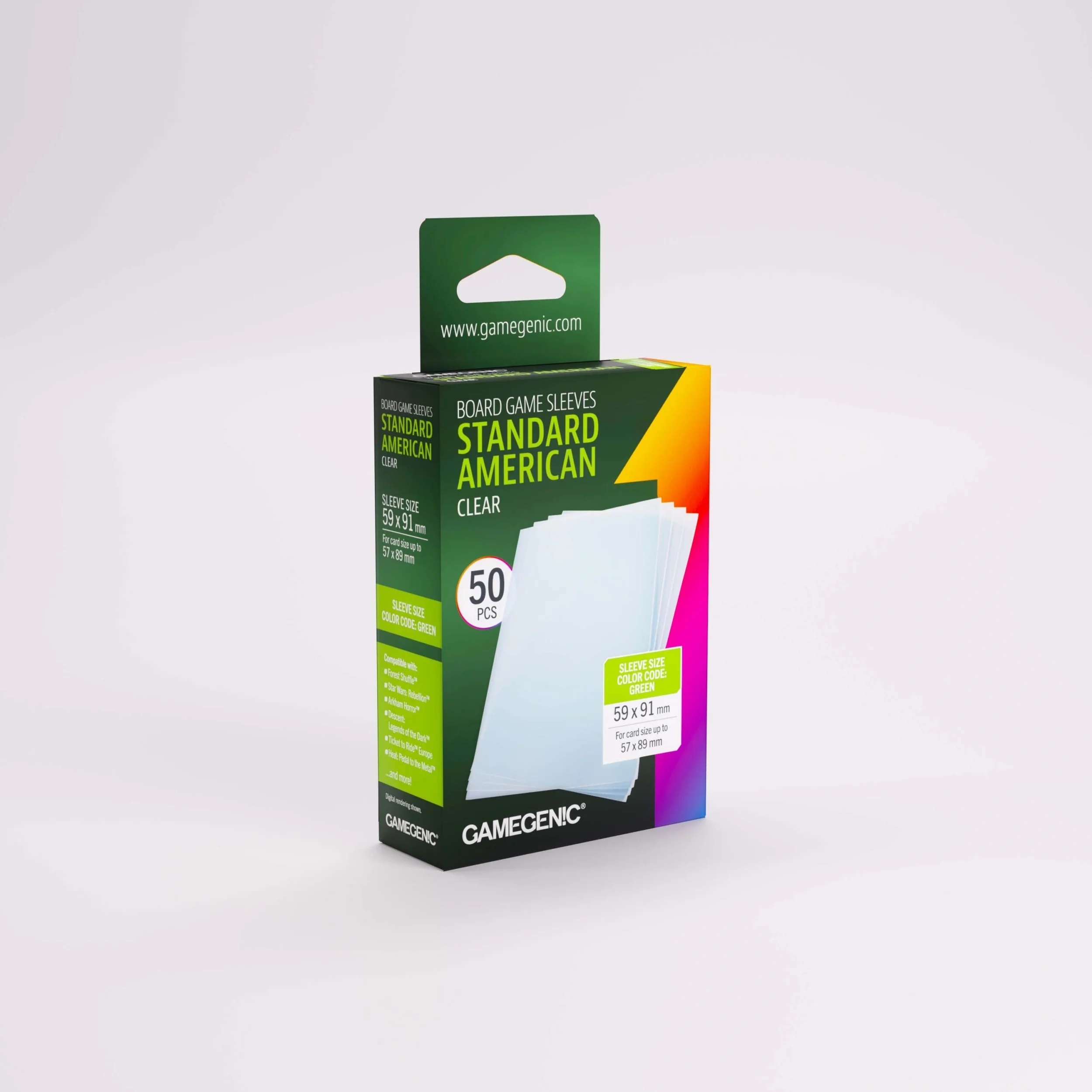 Gamegenic Board Game Sleeves Standard American Clear.webp