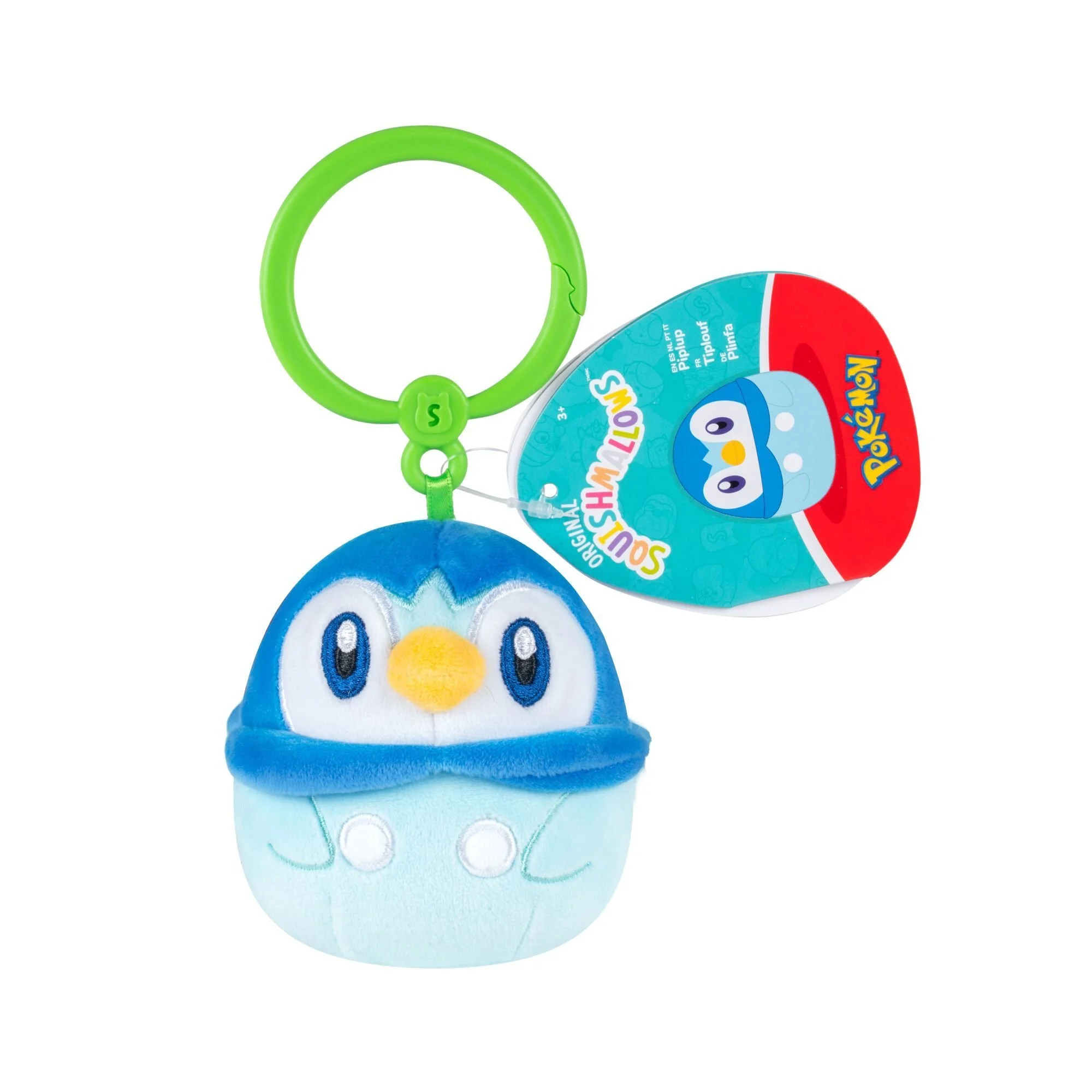 Squishmallows Pokemon 3.5" Clip-On Plush - Piplup