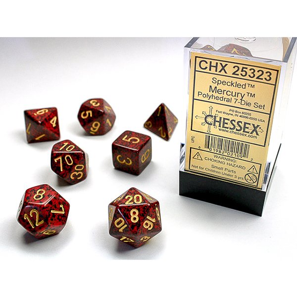 Chessex Speckled Polyhedral 7 Dice Set - Mercury