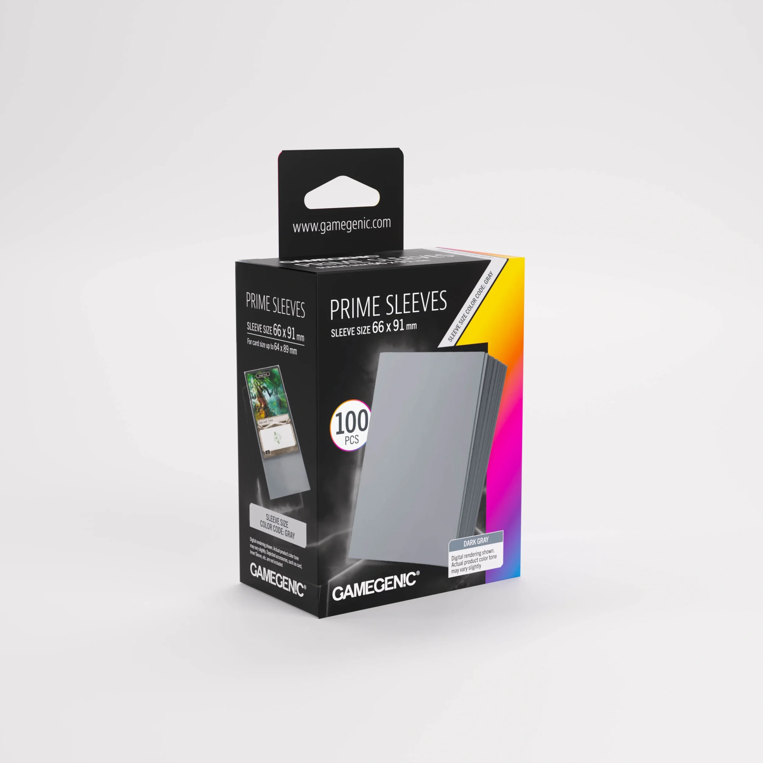Gamegenic Prime Sleeves Dark Gray.webp